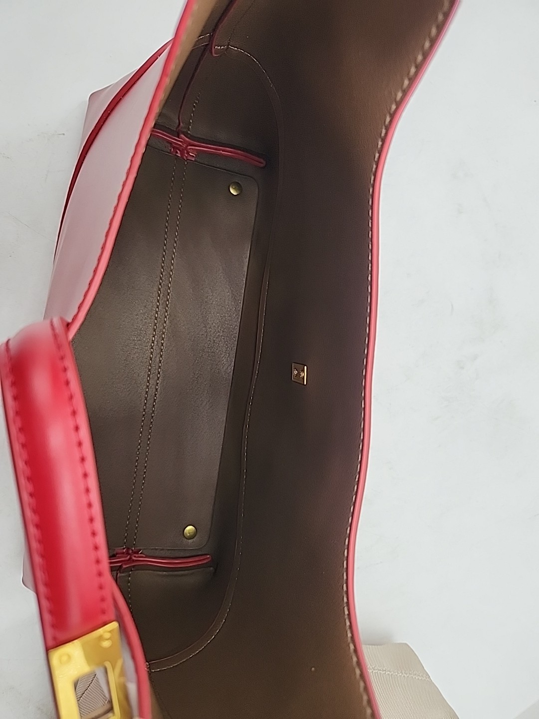 NEW Anthropologie Melie Blanco Shoulder Bag Red/Gold-Tone Hardware