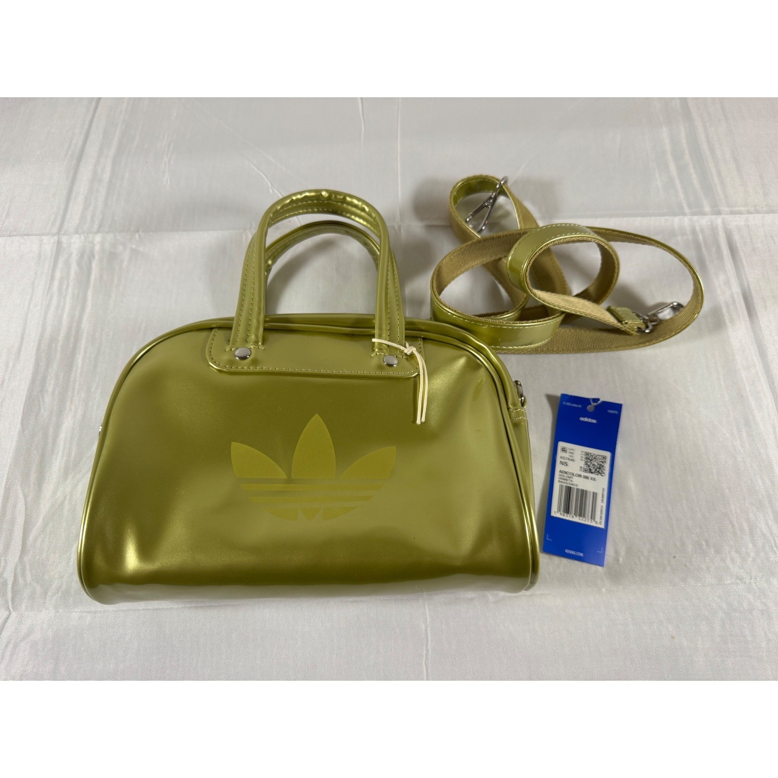 Adidas Adicolor Mini Bowling Bag (Gold Metallic, Style KD7840) NEW With Tags