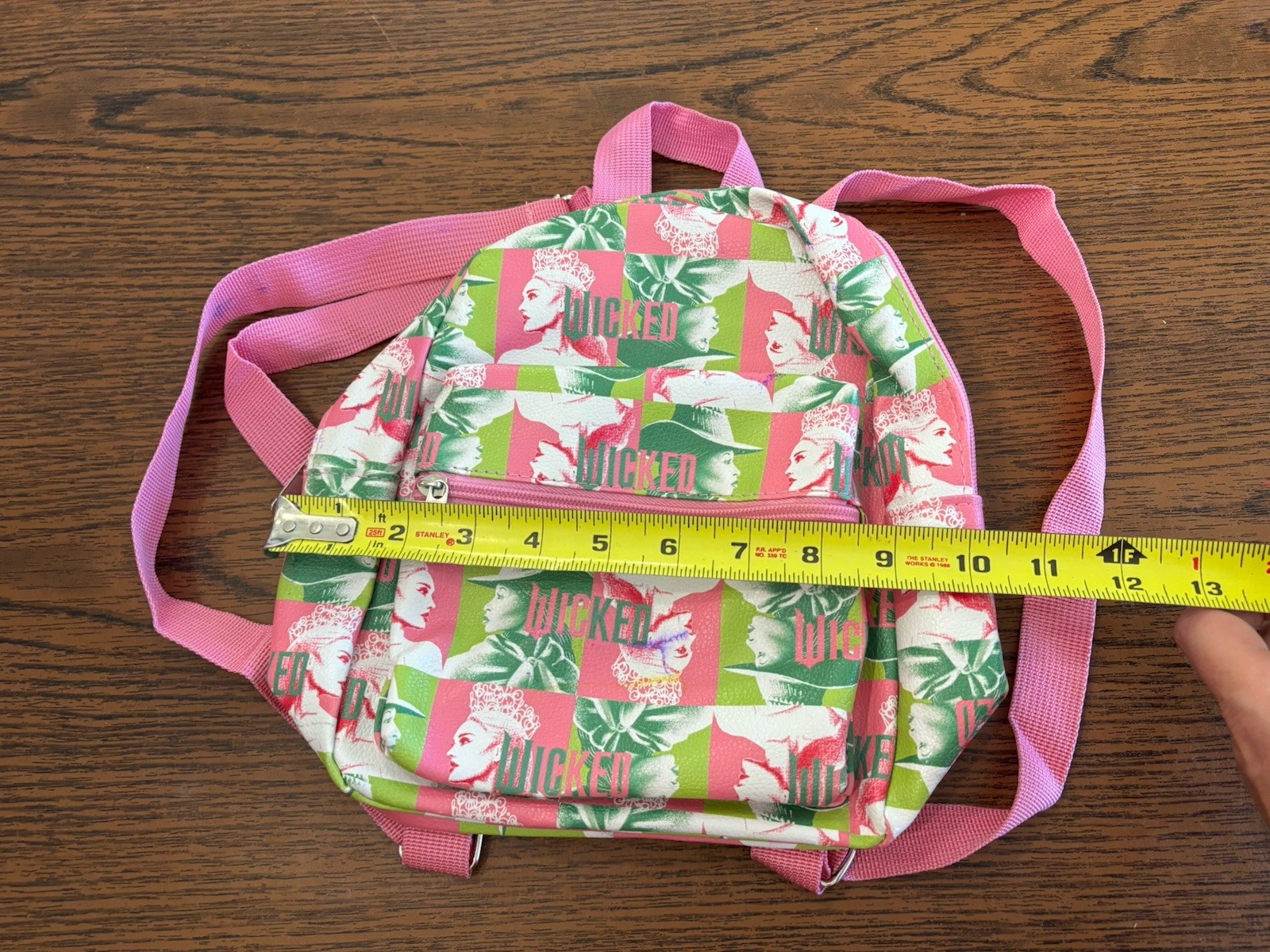 Licensed Wicked Mini Backpack Glinda Elphaba Purse Handbag Movie Pink Green