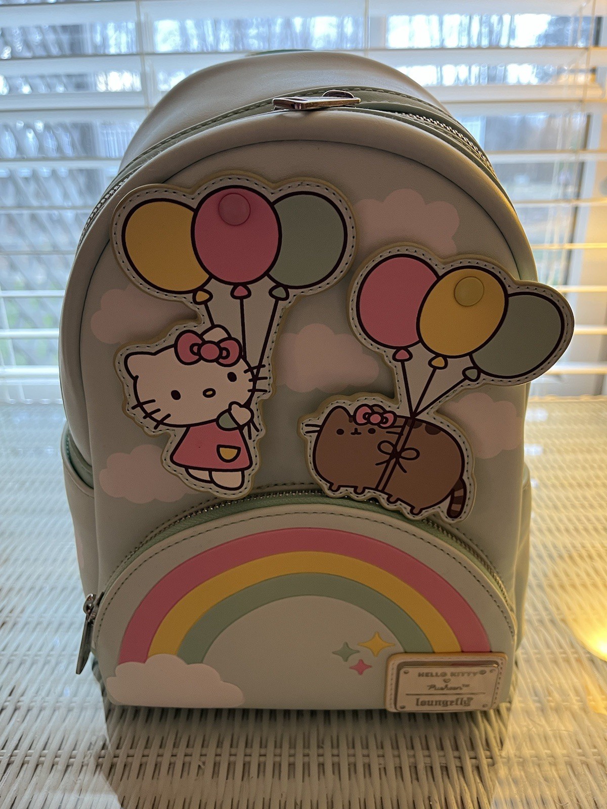 Loungefly Hello Kitty X Pusheen Balloons And Rainbow Mini Backpack