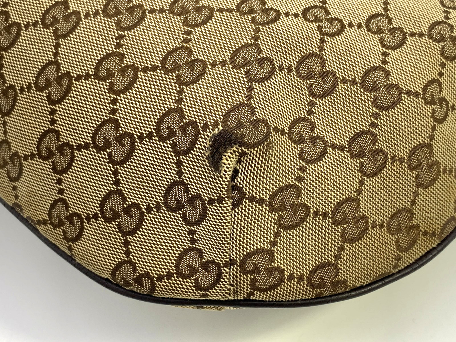 GUCCI GG Canvas Crossbody Bag 181092 Logo Beige-Brown Classic Authentic