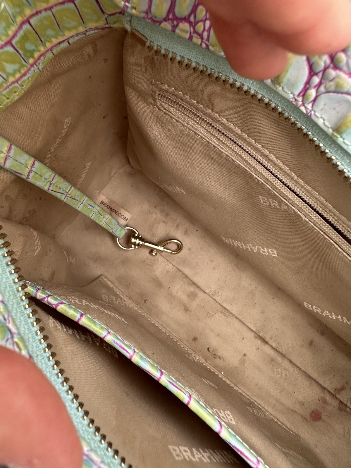 Brahmin Hillary Crossbody Cotton Candy Ombre Melbourne Leather Bag