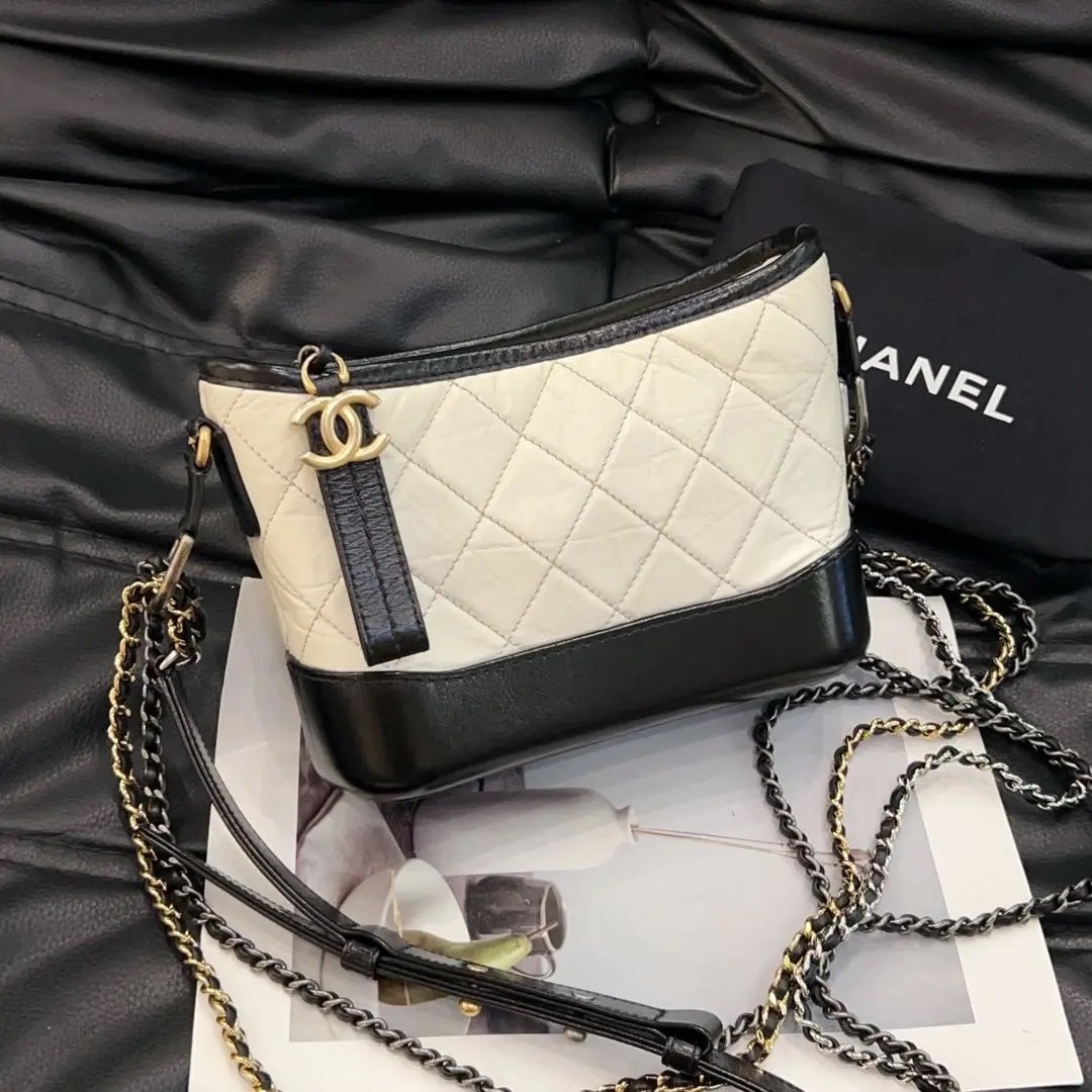Chanel Small Panda Black/White Calfskin Leather Backpack Authentic