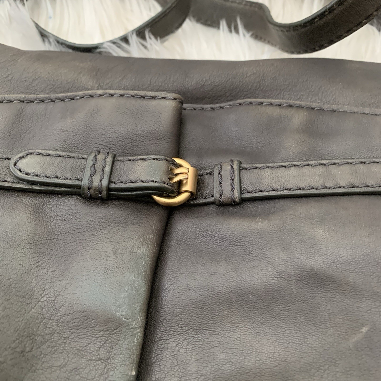 Marc by Marc Jacobs Petal to the Metal Natasha Bird Shoulder Bag Dark Grey