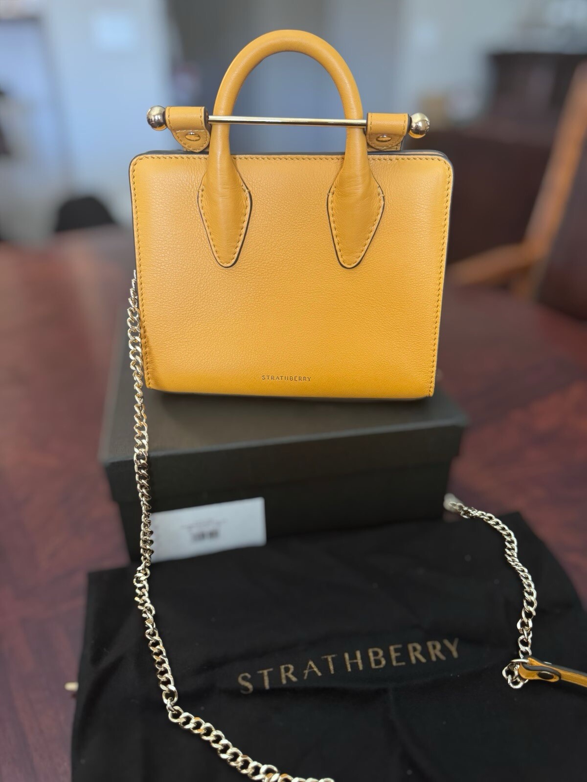 New Strathberry Nano Tote Bag in Blossom Yellow
