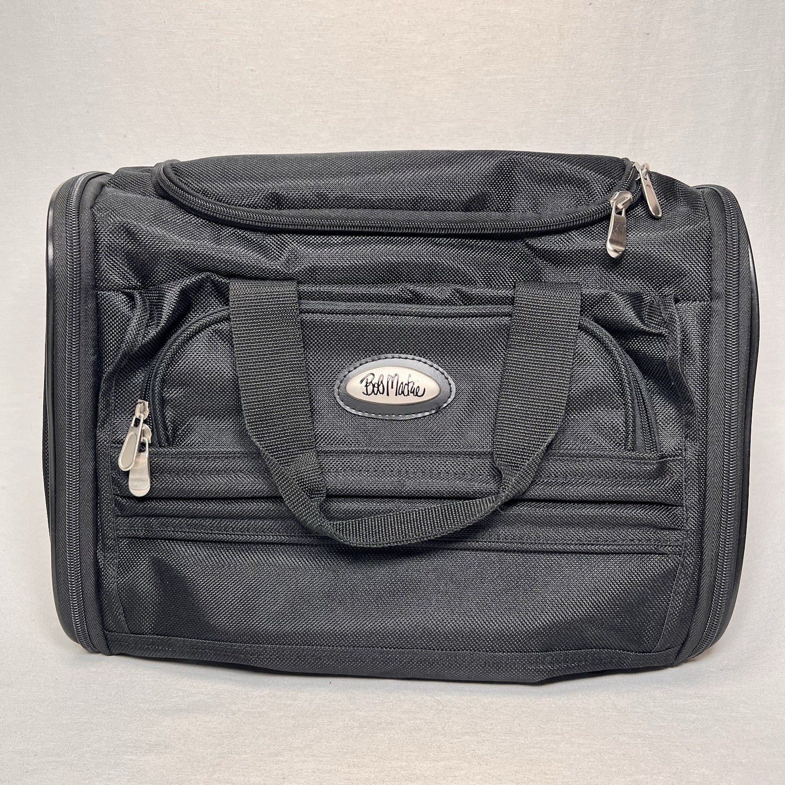 Bob Mackie Black Double Handle Carryon Tote Shoulder Bag New W/O Tags