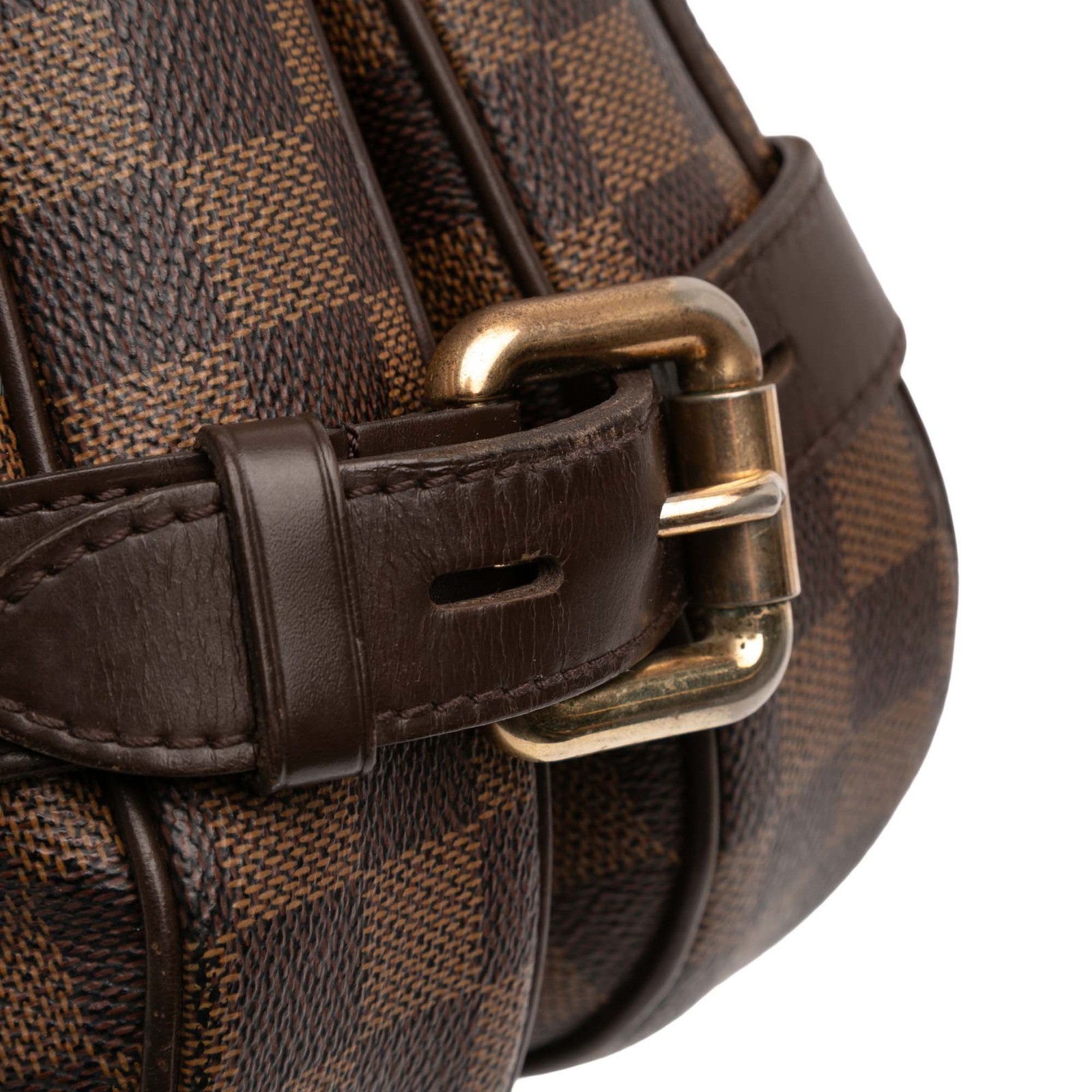 Louis Vuitton LV Damier Ebene Highbury Pre-Loved Brown Bag