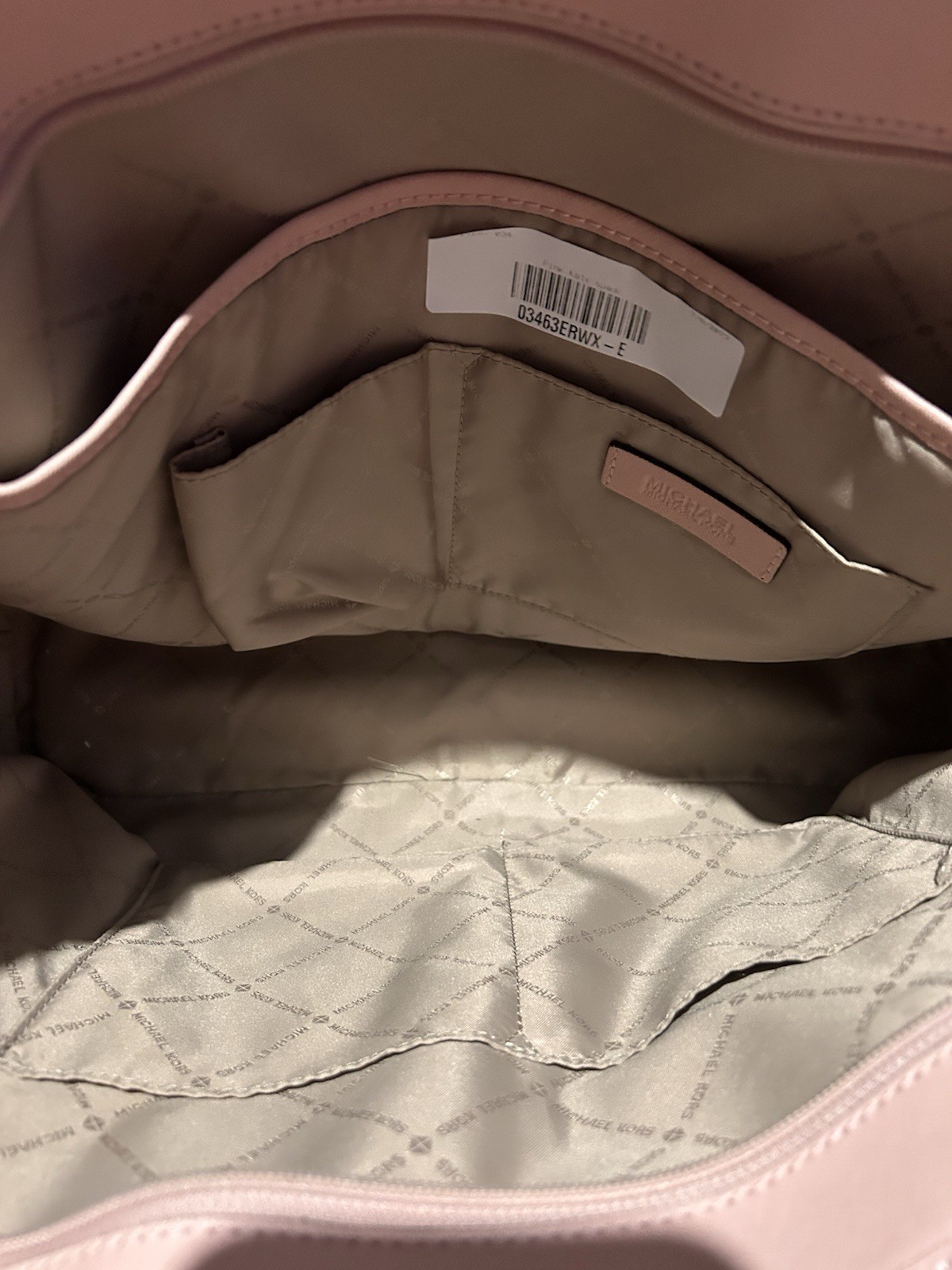 Michael Kors SADY Fawn Leather Bag Notebook Laptop Shoulder 35T7GD4T7L