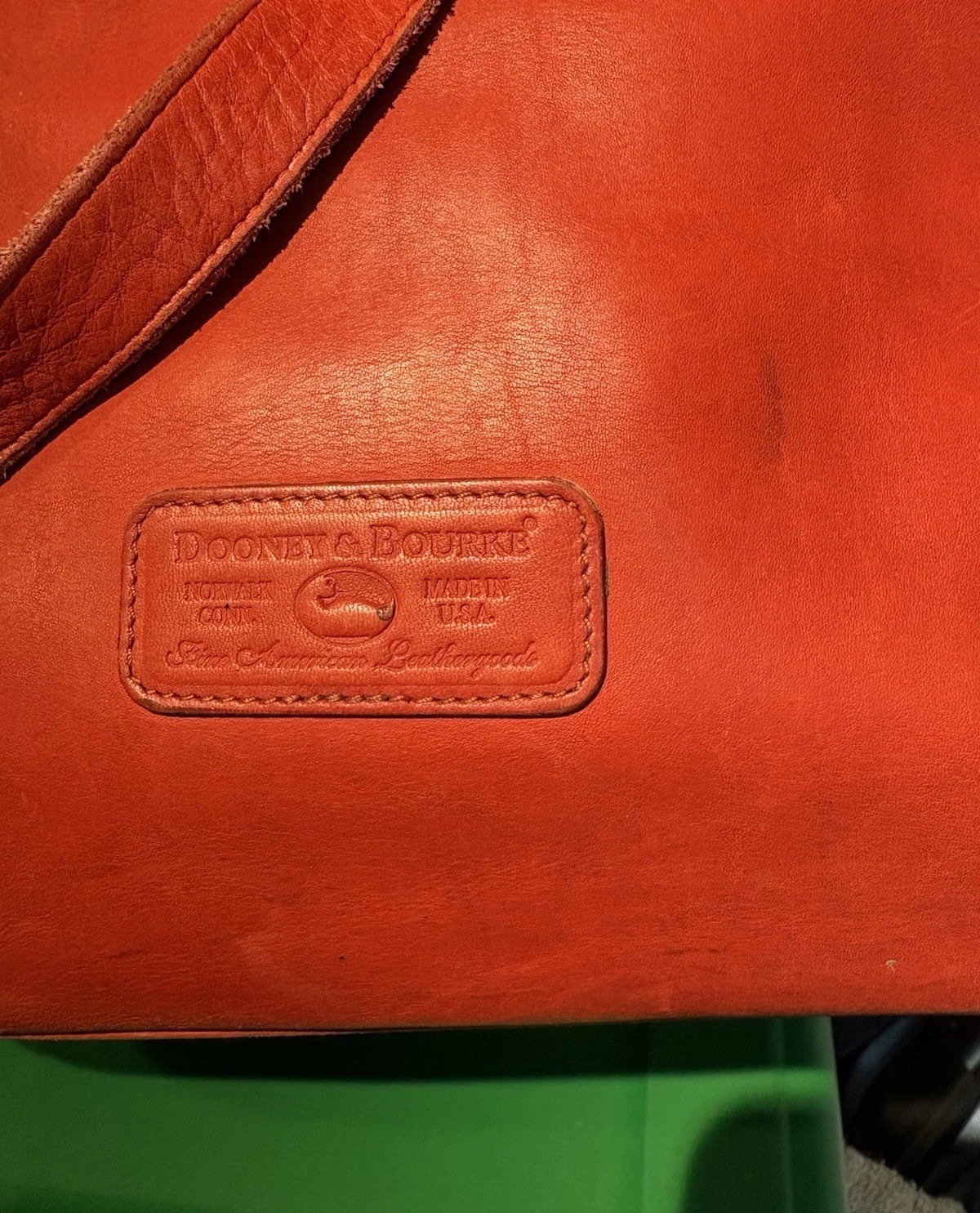 Dooney Bourke Vintage Red X-Large Shopper Tote Shoulder Bag Leather Made In USA
