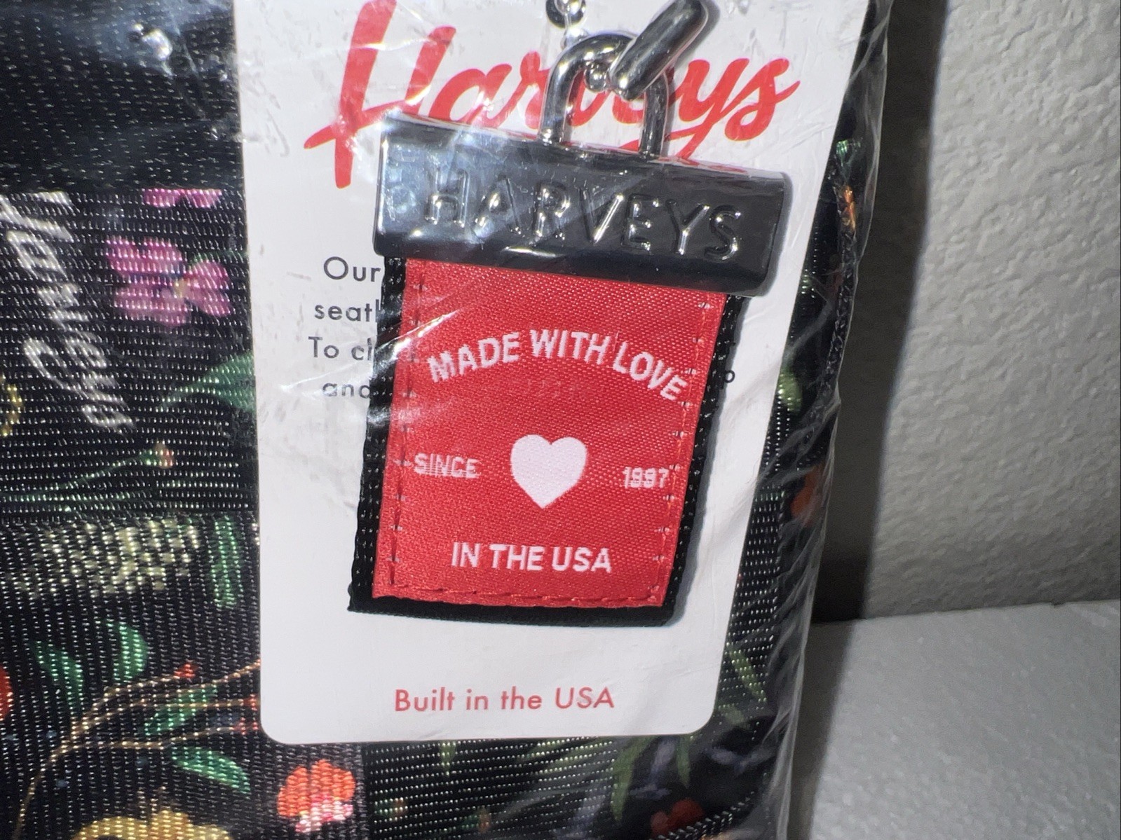 harveys seatbelt Wildflower Convertible Clutch With Sticker