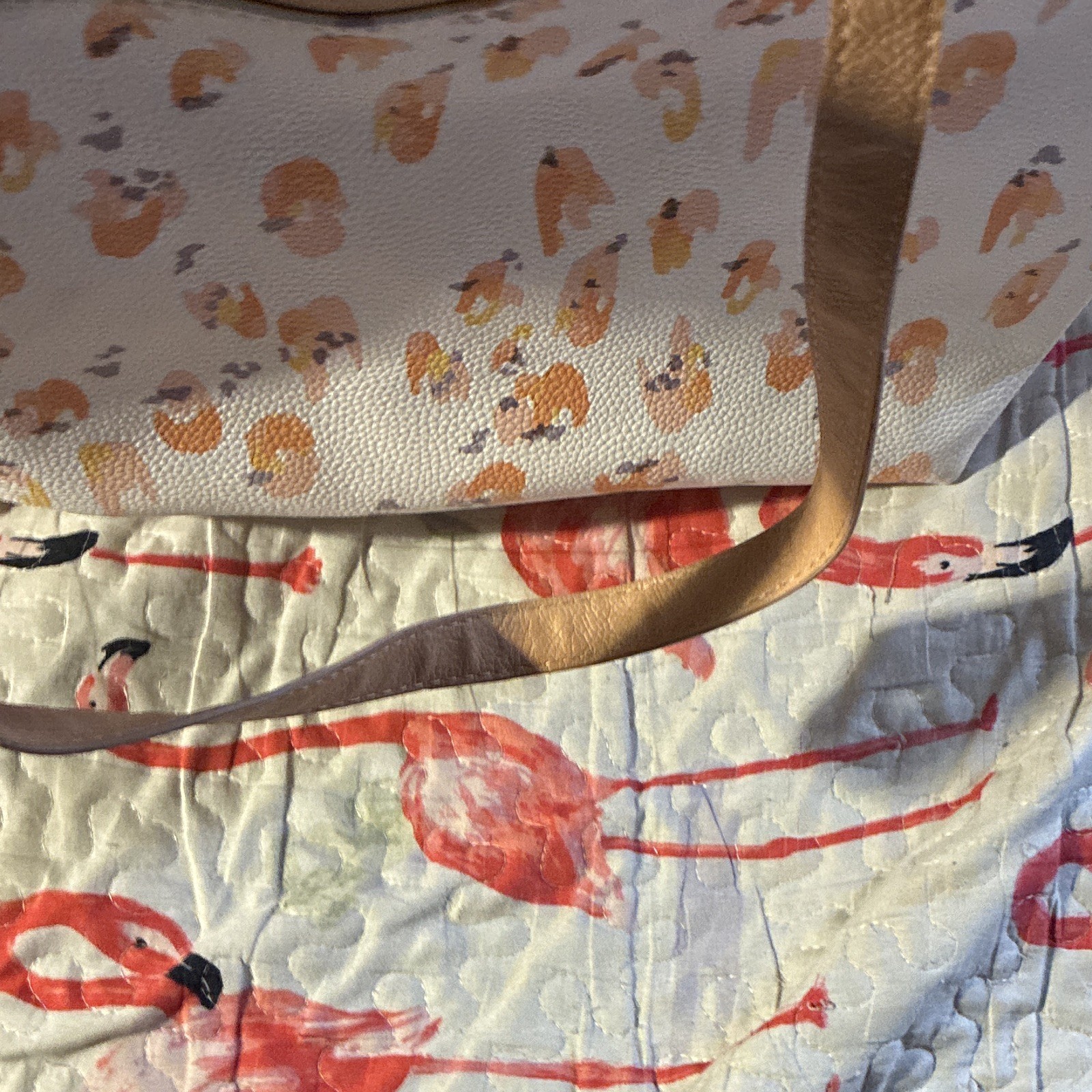 Around town soft water colored spots tote.