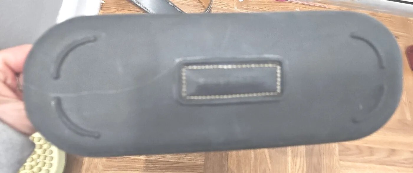 USA DOONEY&BOURKE PARASOLE HOBO SHOULDER HANDBAG Black LEATHER Rubber BOTTOM