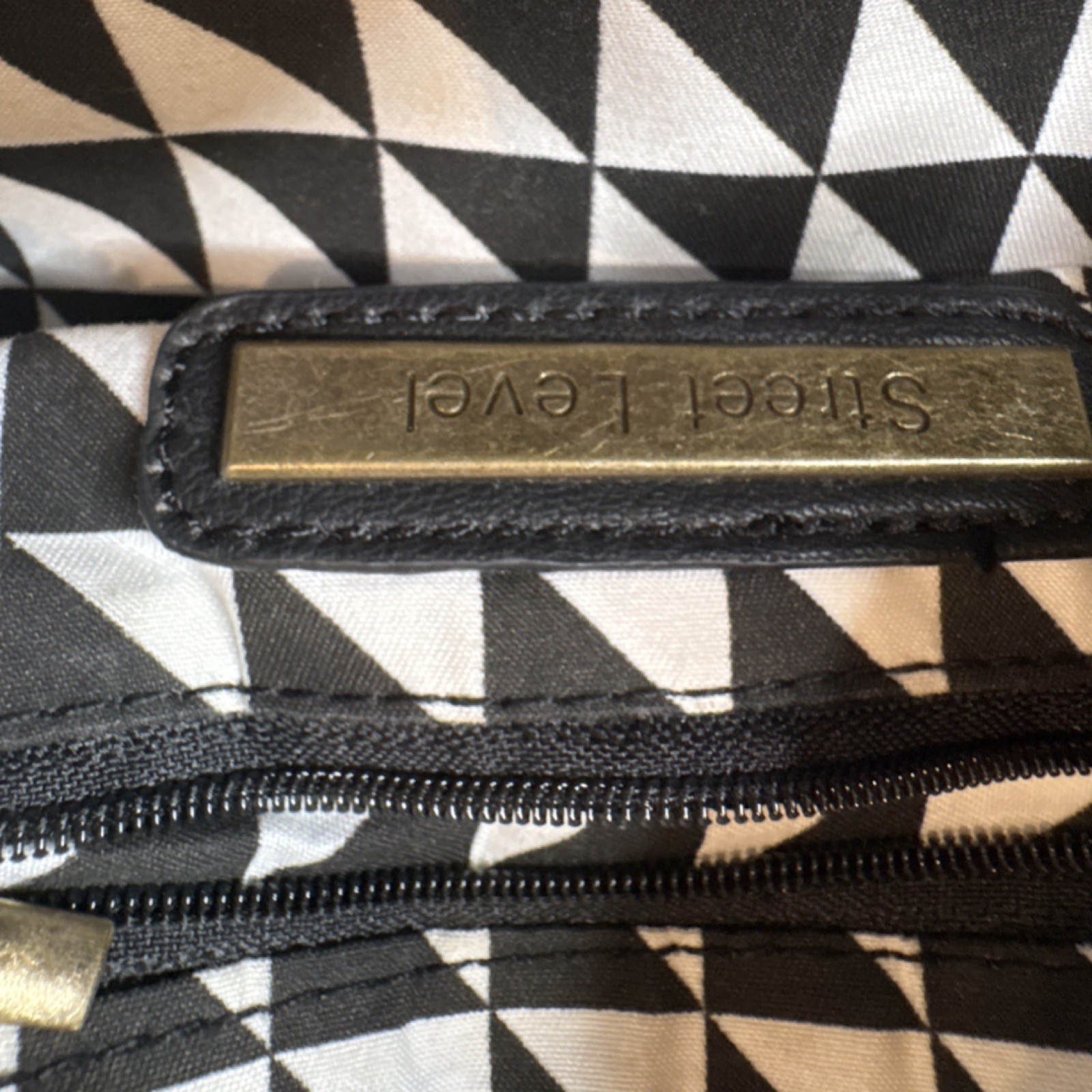 Street Level Gray Studded Quilted Shoulder Bag with Zip & Kiss Lock Closure