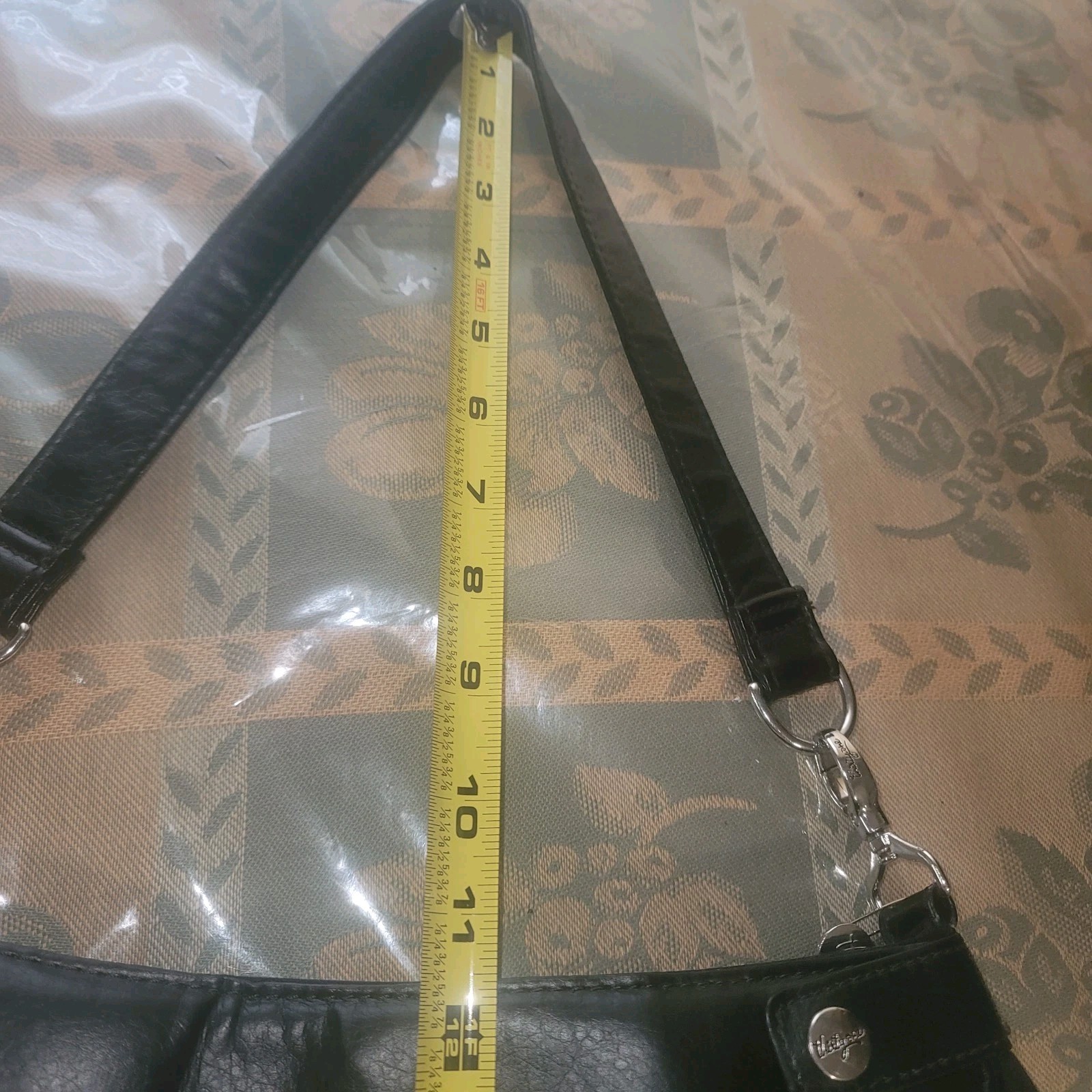 Thirty One Skirt Purse Shoulder Handbag Black Fabric and Faux leather