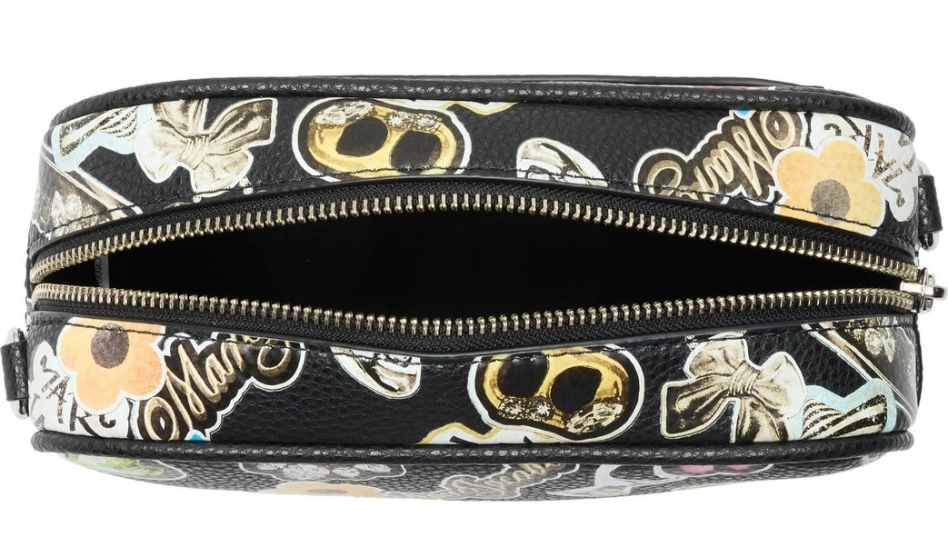 Marc Jacobs Leather Sticker Bold Flash Camera Bag Black Limited New MK026075