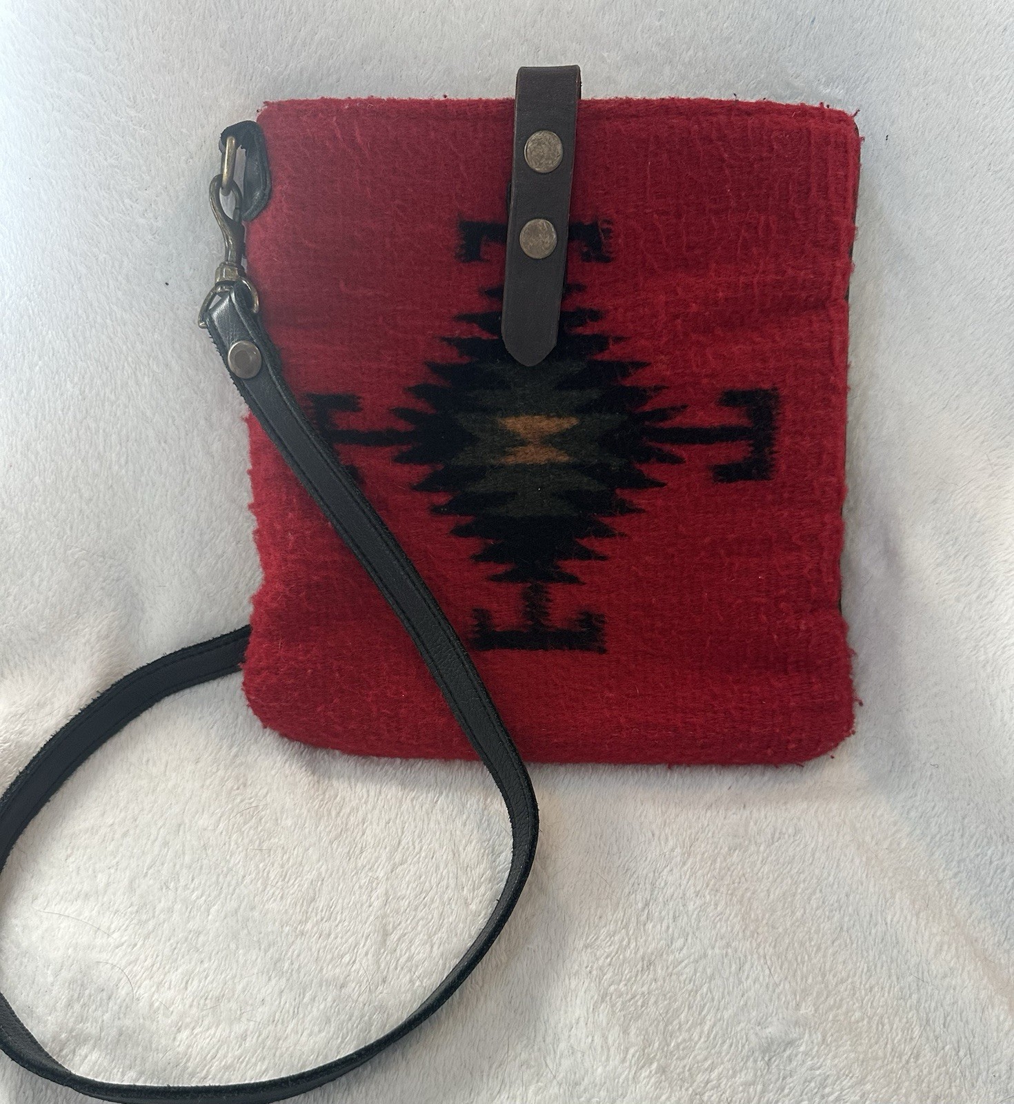 McFadin Sisters Two Bar West Southwestern Zapatecan Blanket Crossbody bag