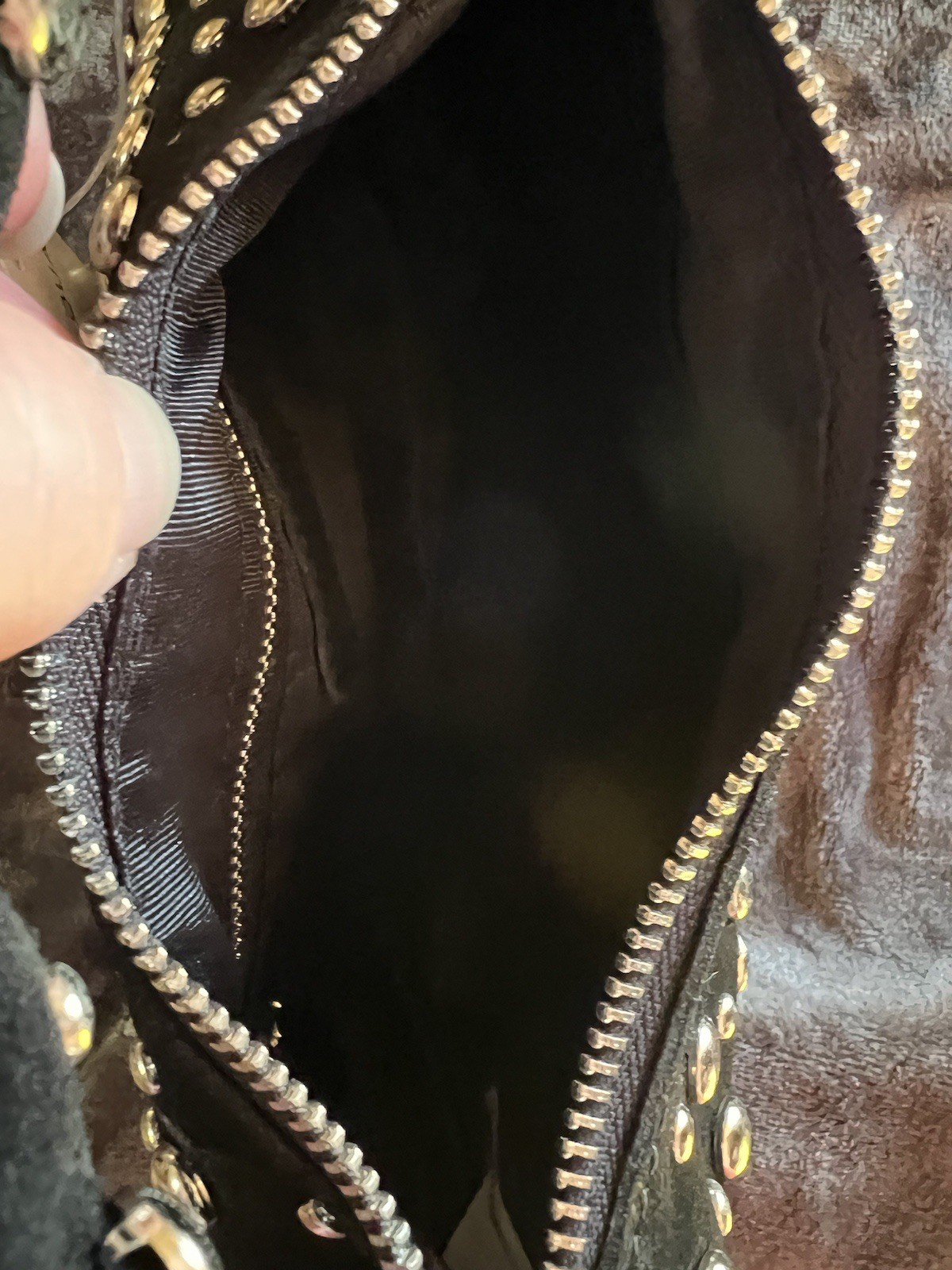 Aqua Black/Grommet Shoulder Bag