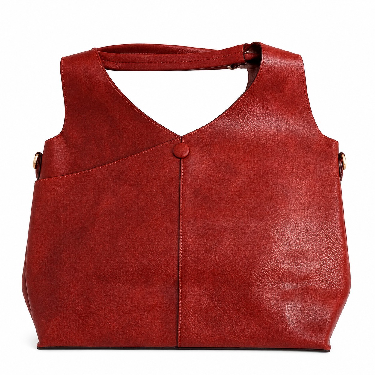 Monte Rosso European Leather Handbag Set Cognac Cream Block Tote Crossbody