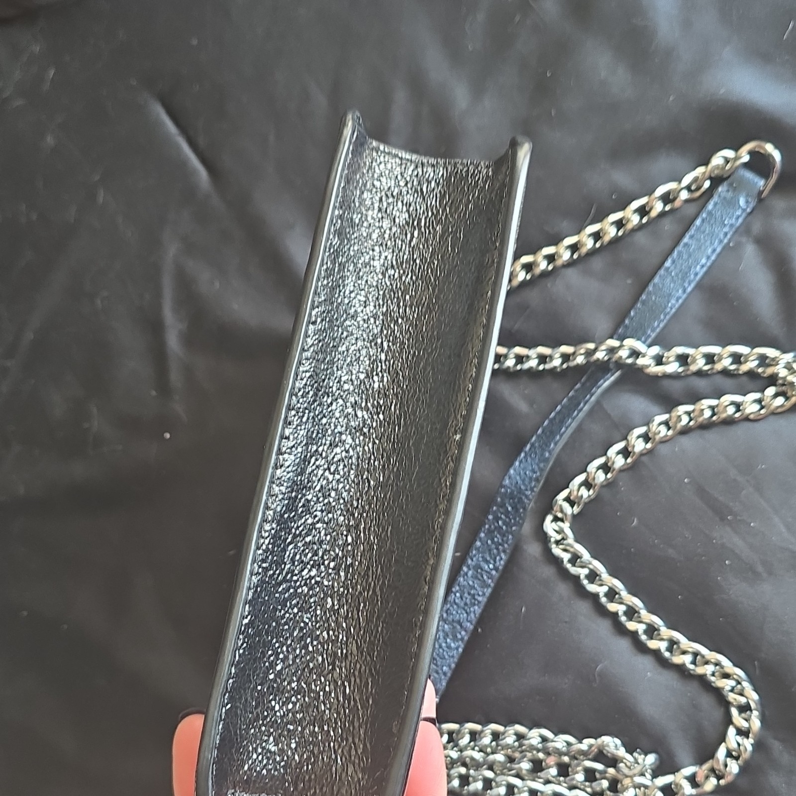 kate spade new york Black Small Flap Crossbody, Gold Chain Strap, Mag Cl