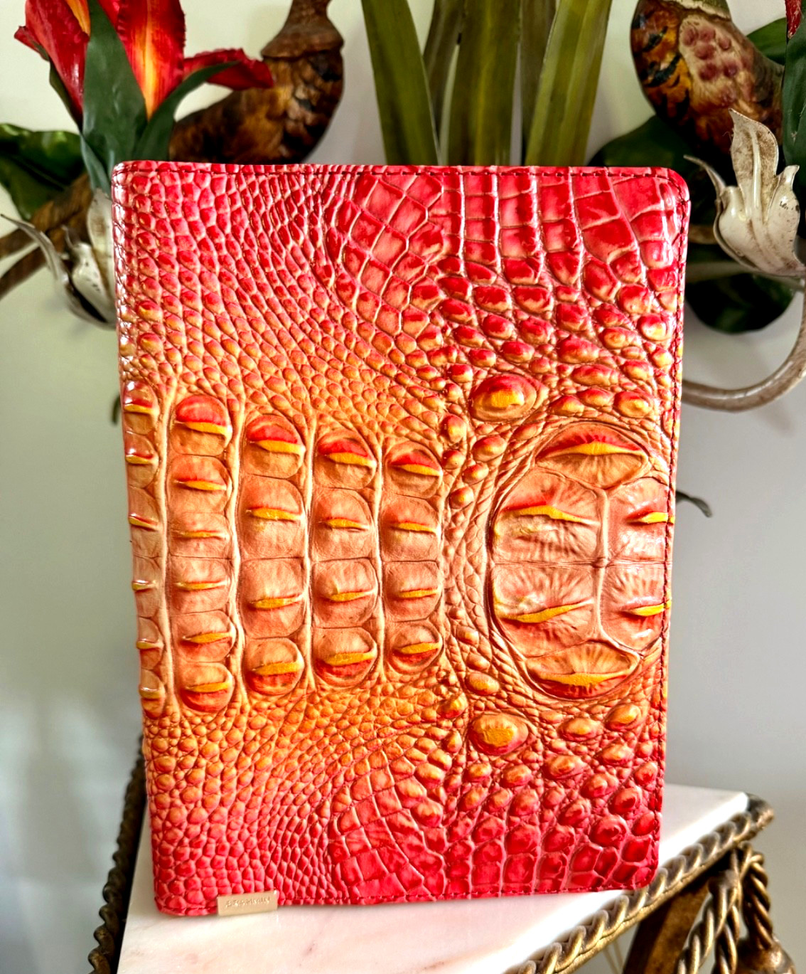 😍🤩 NWT Brahmin Sample Infusion Leather Journal Notebook Agenda Front Eye 🤩😍