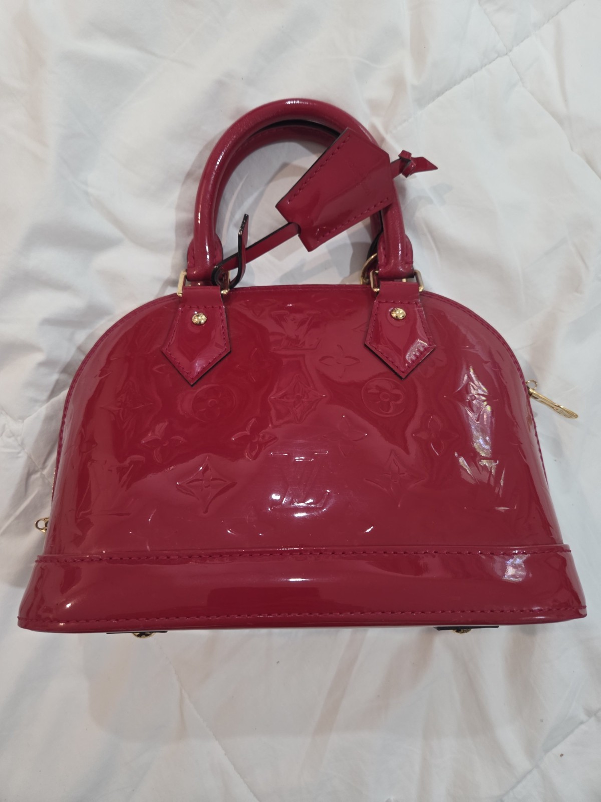 Louis Vuitton Alma BB Vernis Monogram Top Handle Bag w/Shoulder Strap (Private)