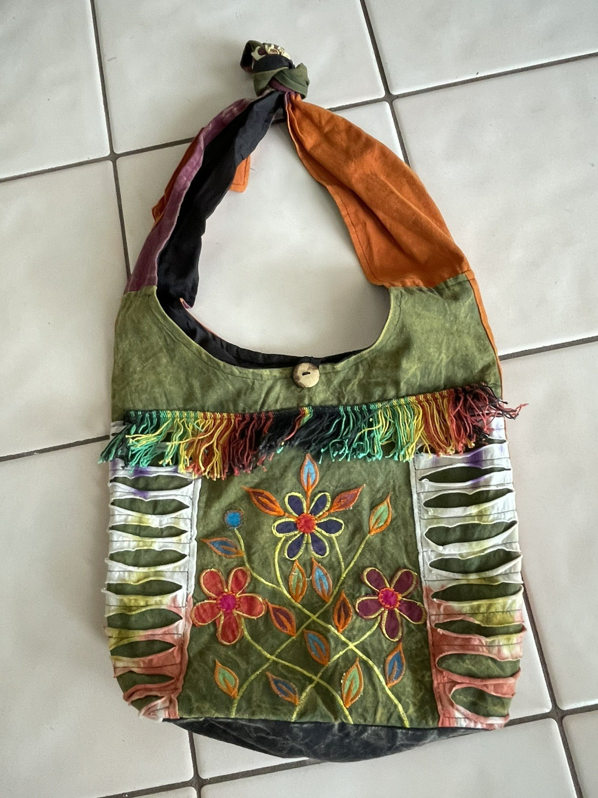 Boho Colorful Floral Patchwork Bag Purse