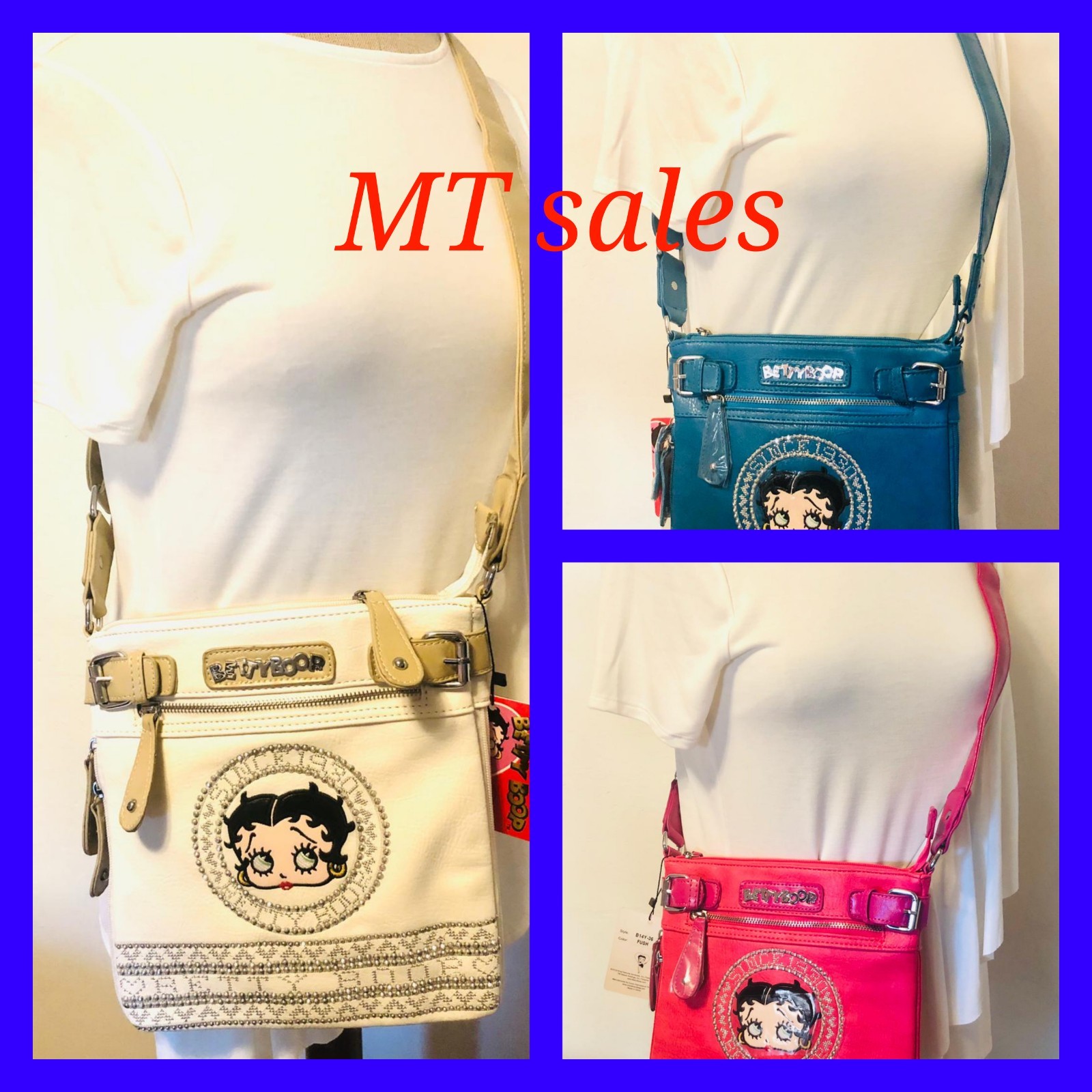 NEW BATTY Boop Women Leather Massenger Crossbody Purse Wallet Shoulder Bag B14Y