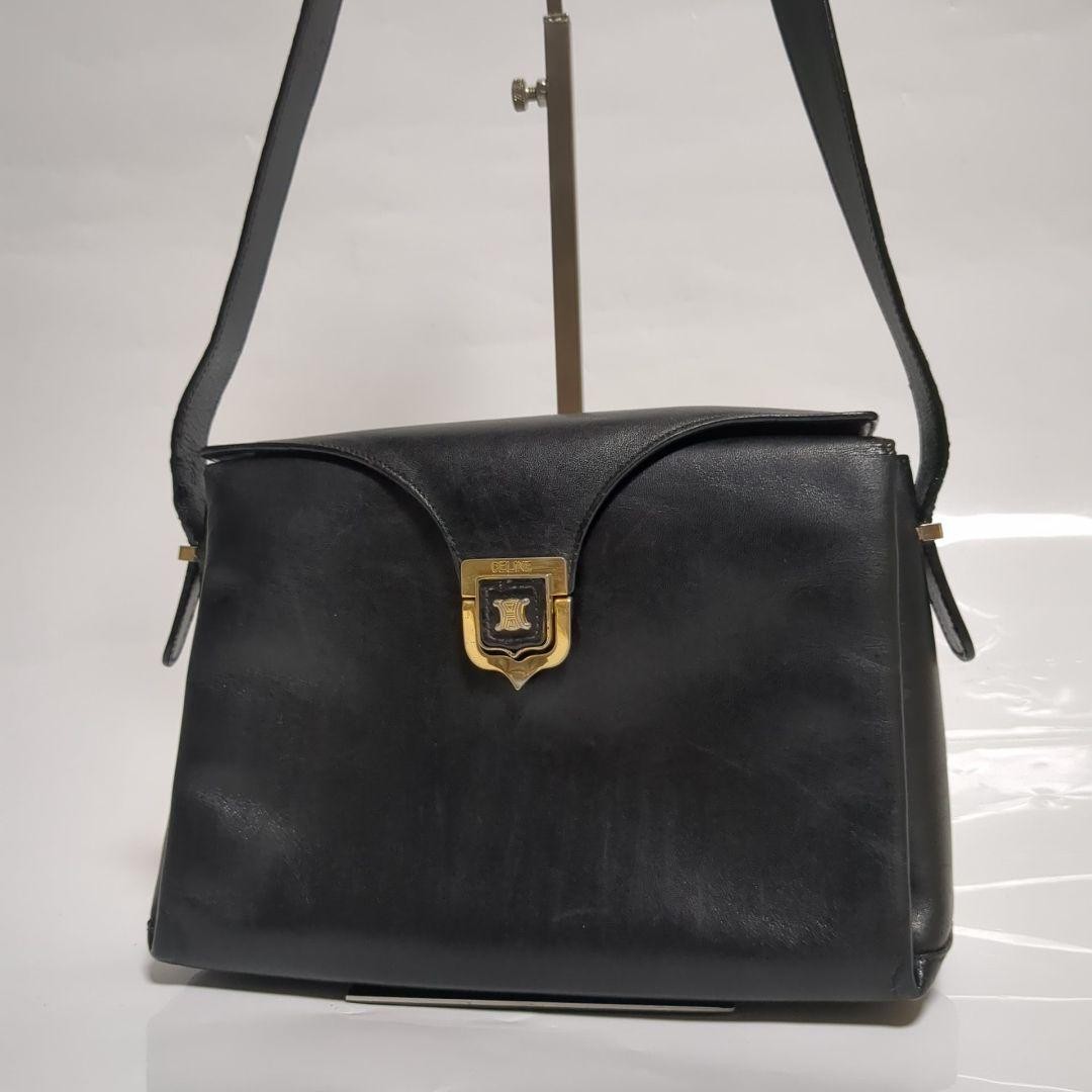 CELINE Pre-Owned Shoulder Bag Triomphe Logo Hardware Leather