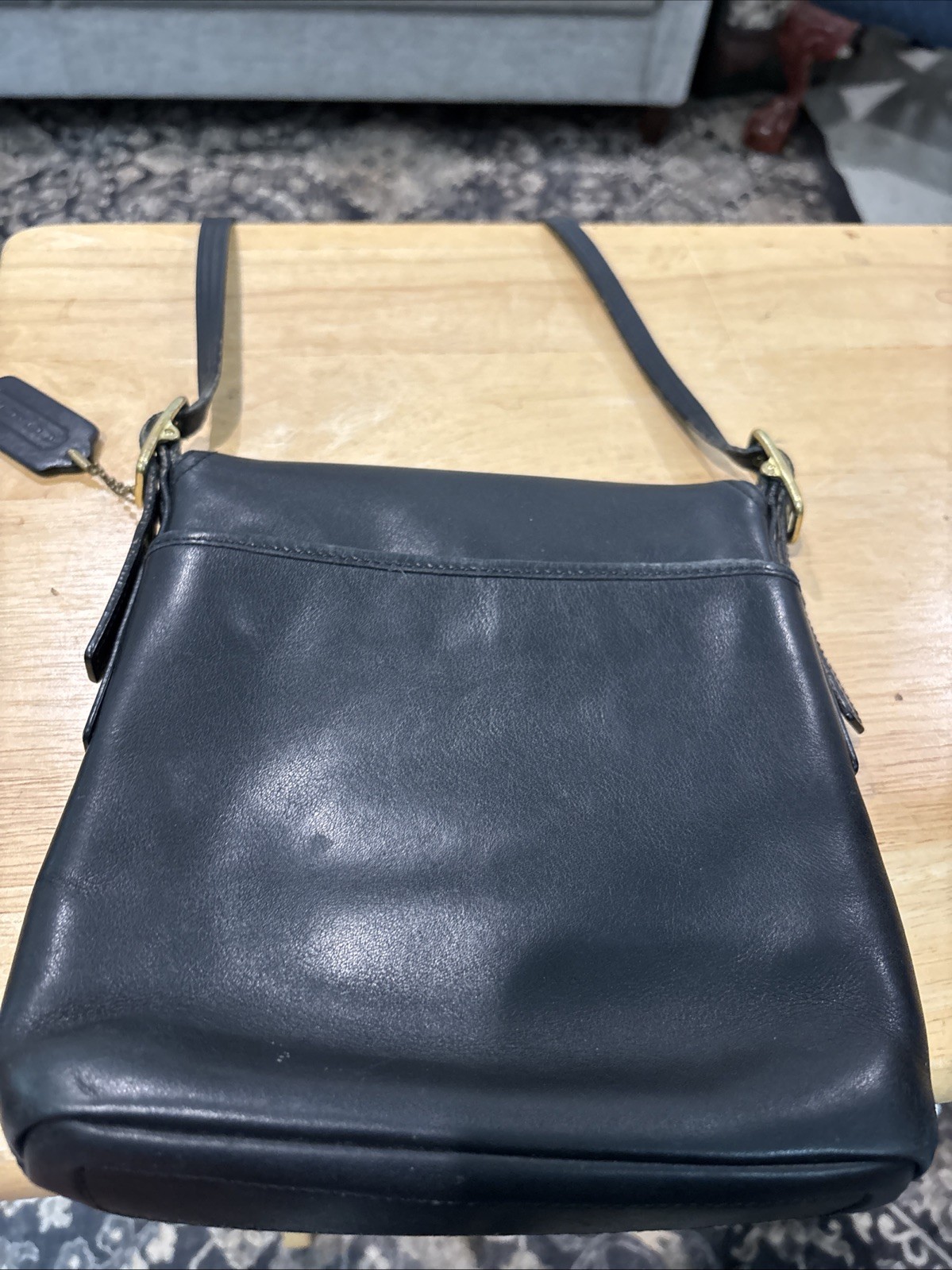 Coach Bag 9821 Leather Crossbody Shoulder Bag Black Purse