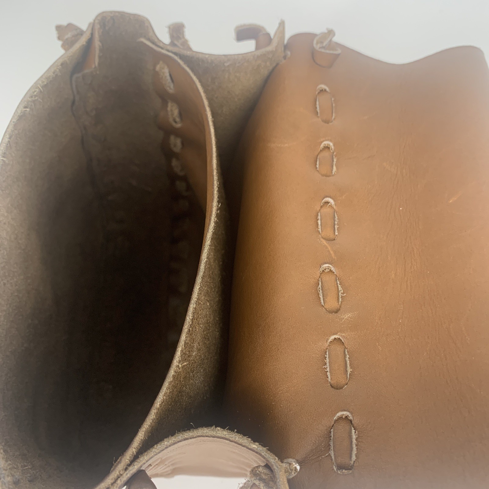 Leather Saddle Bag open style