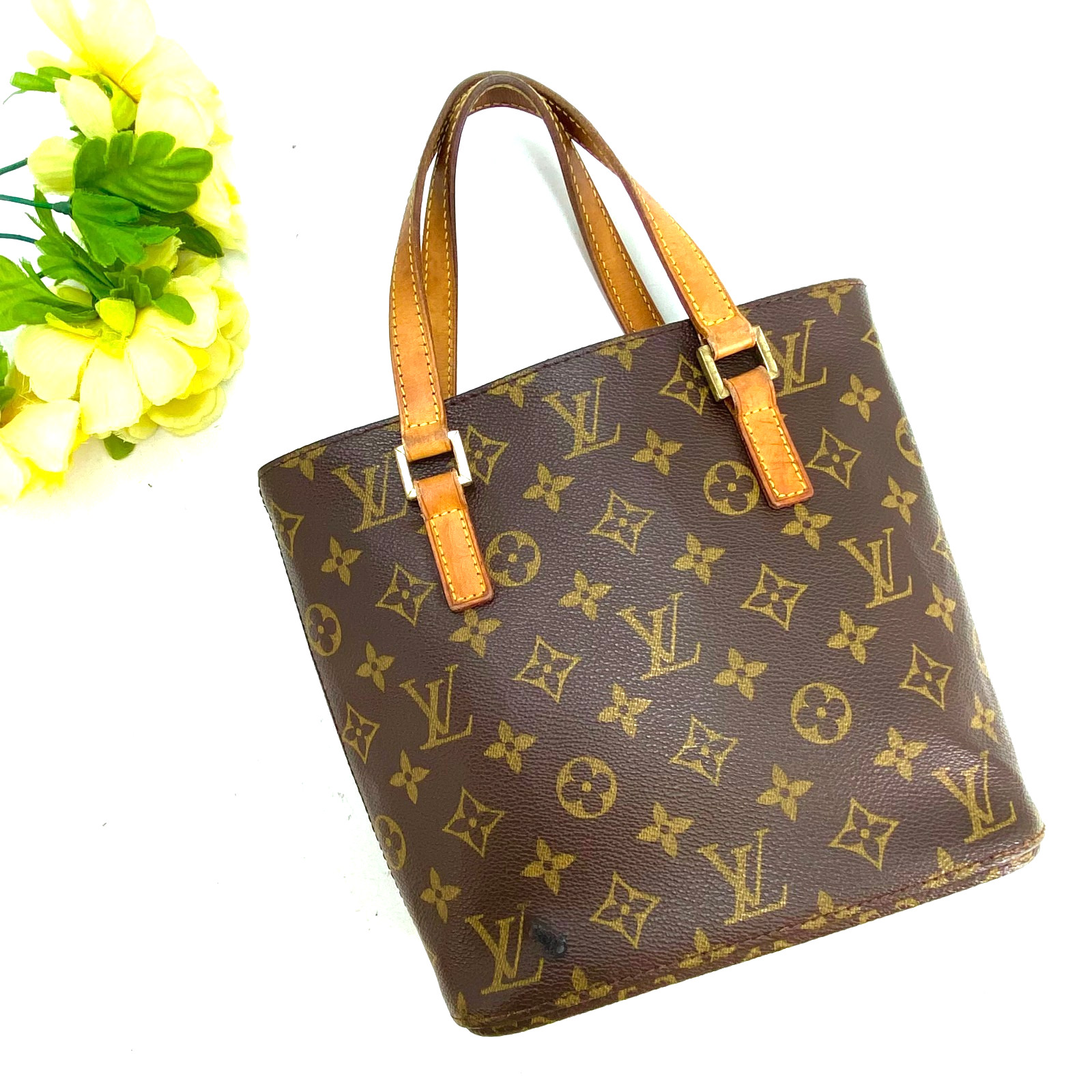 Louis Vuitton Monogram Vavin PM Handbag, Brown PVC M51172#GG545-415