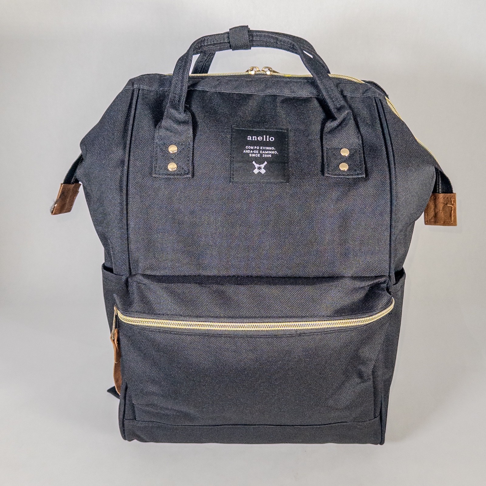 NEW Anello Backpack Cross Bottle Canvas 15 inch x 12 inch