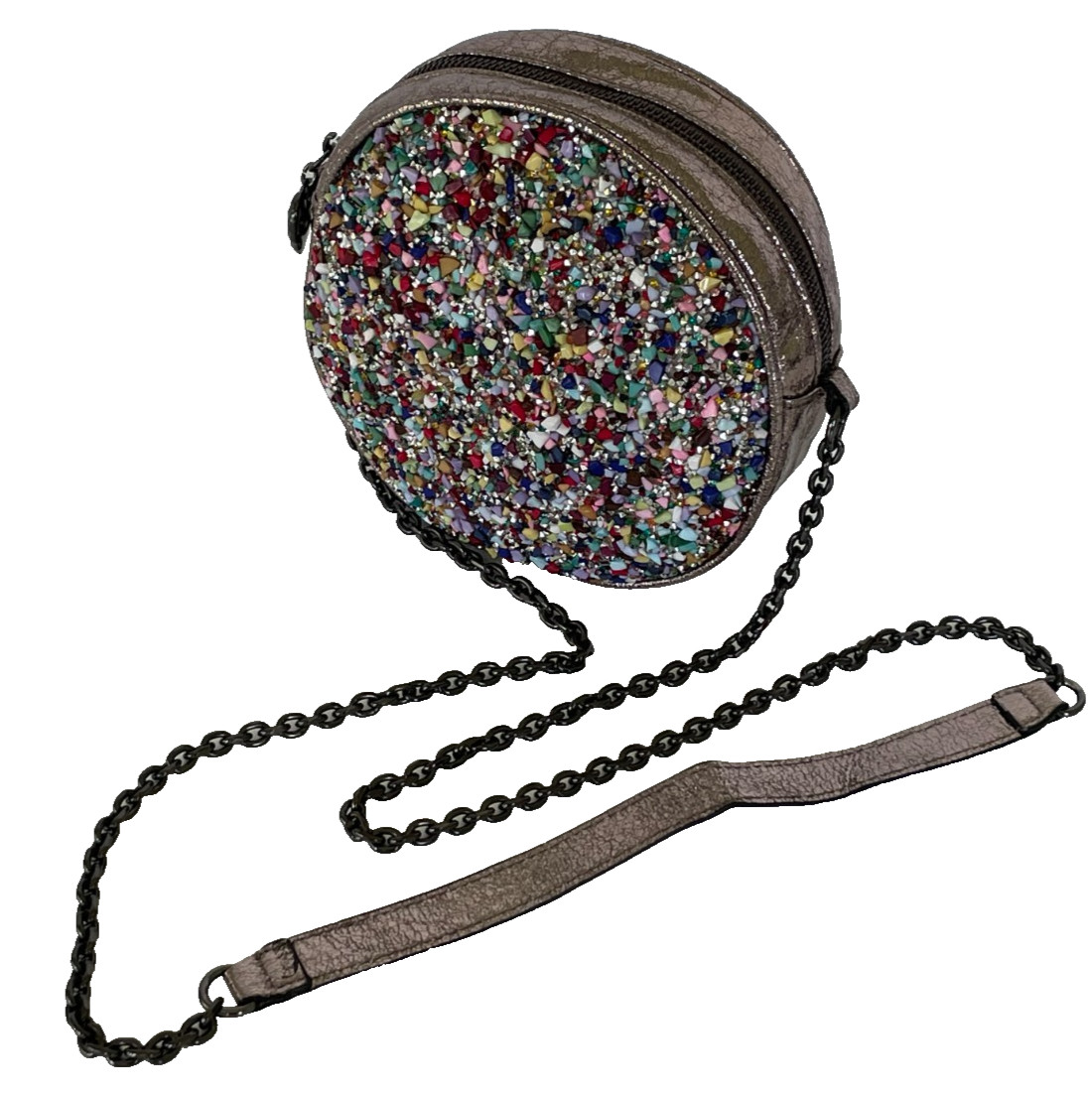 Betsey Johnson ROCK CANDY Multicolored 7.5″ Round Crossbody Purse