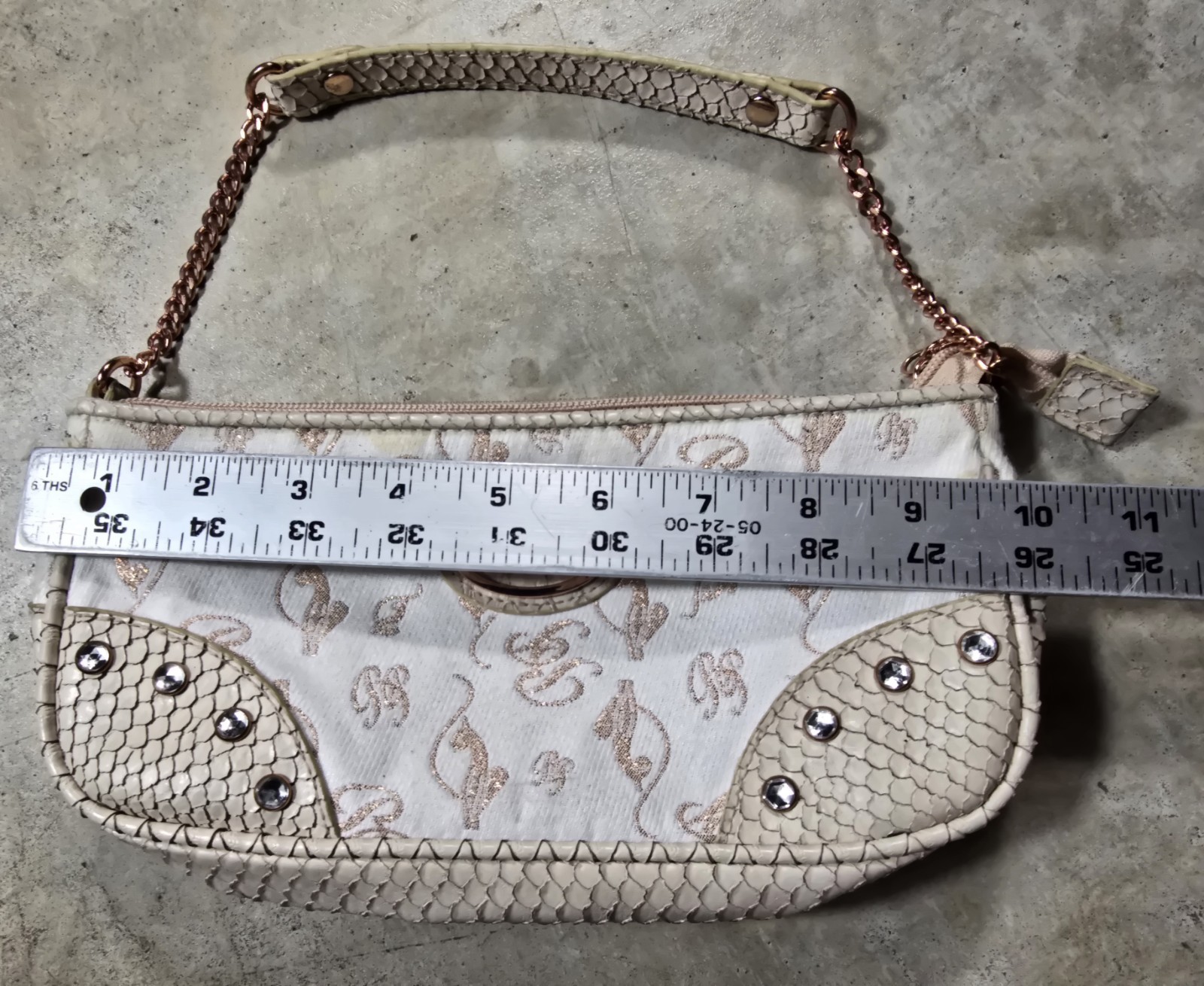 Vintage Baby Phat Denim Faux Leather Shoulder/Handbag Purse VGC Y2K