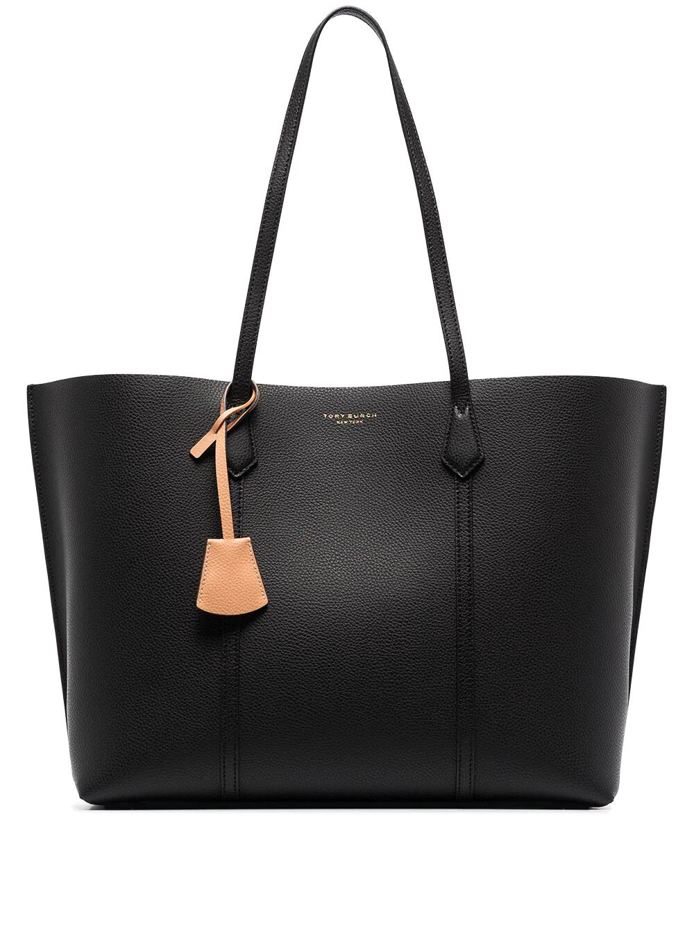 NWT TORY BURCH Perry Triple Compartment Leather Shoulder Tote BLACK AUTHENTIC