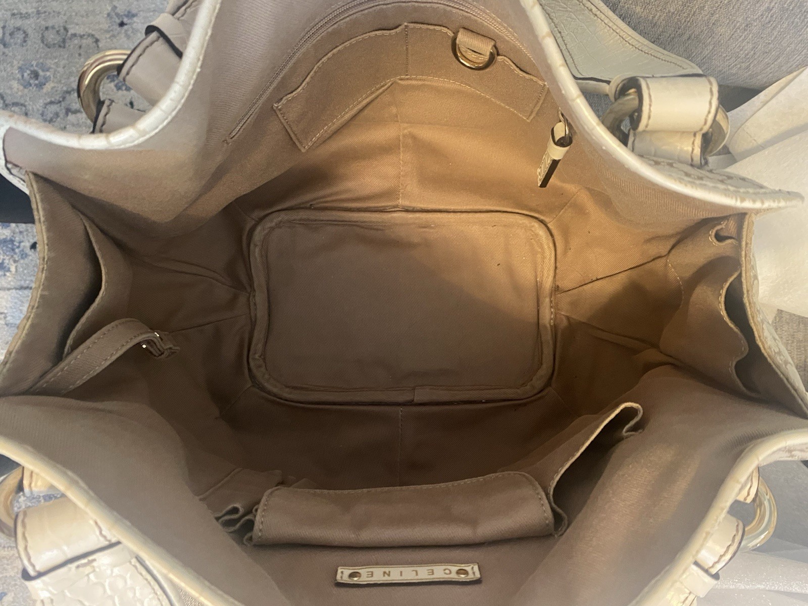 Celine Bittersweet Triomphe Monogram Hobo Shoulder Bag
