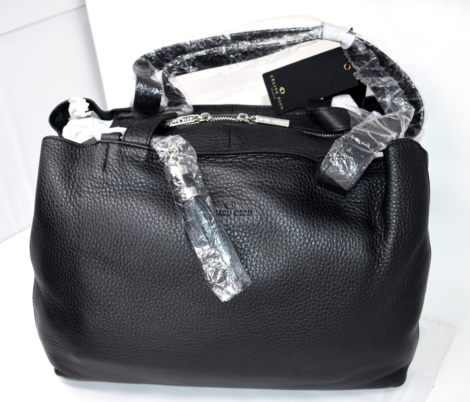 Celine Dion Large Mezzo Leather Satchel TTE5268 New
