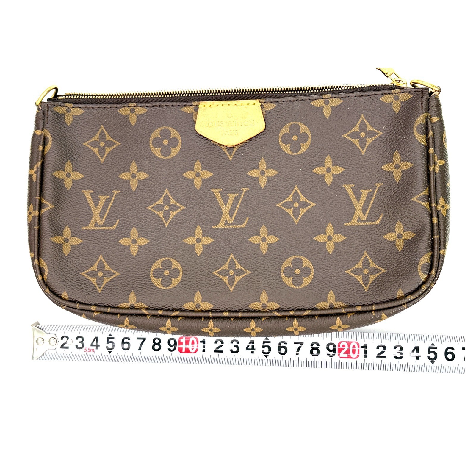 Louis Vuitton Multi Pochette Accessoires M44813 Monogram Khaki Strap Chain Japan