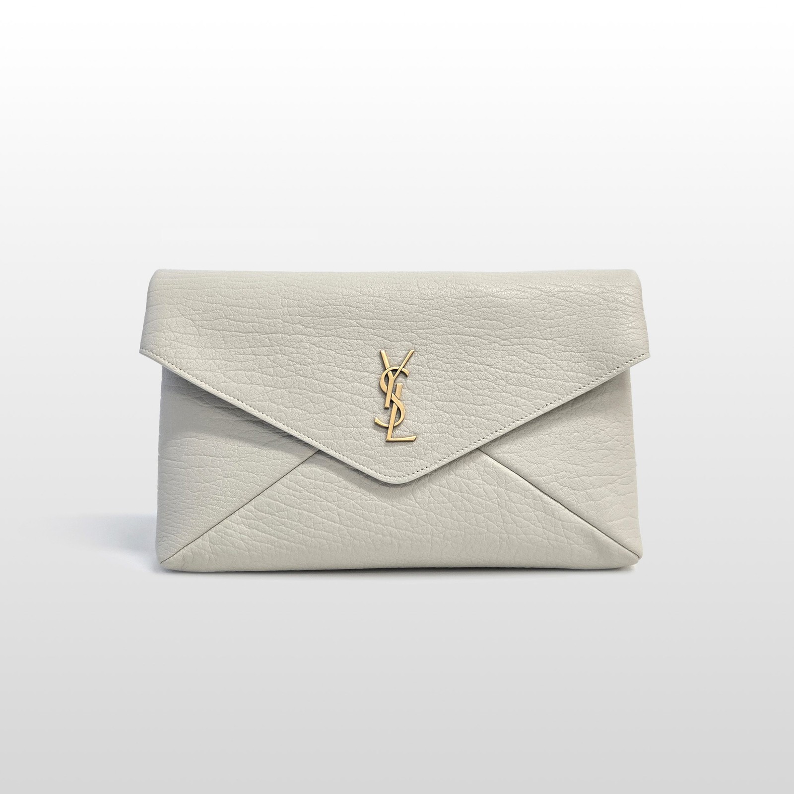 Saint Laurent Cassandra Envelope Large Pouch Bag Ivory color 156591436 [P]