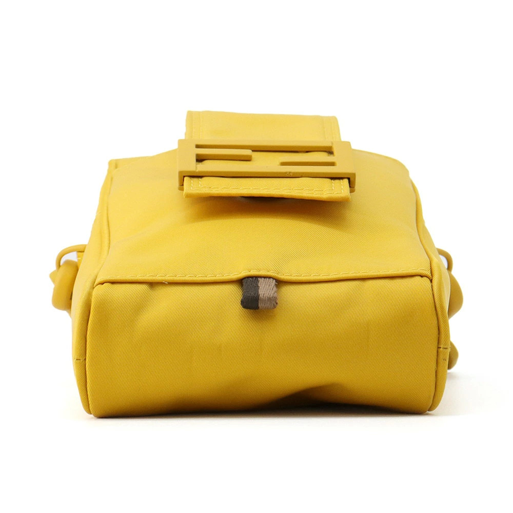 Fendi Phone Holder Baguette Pouch Nylon Leather 7AS056 AG0P Yellow #TZB2037