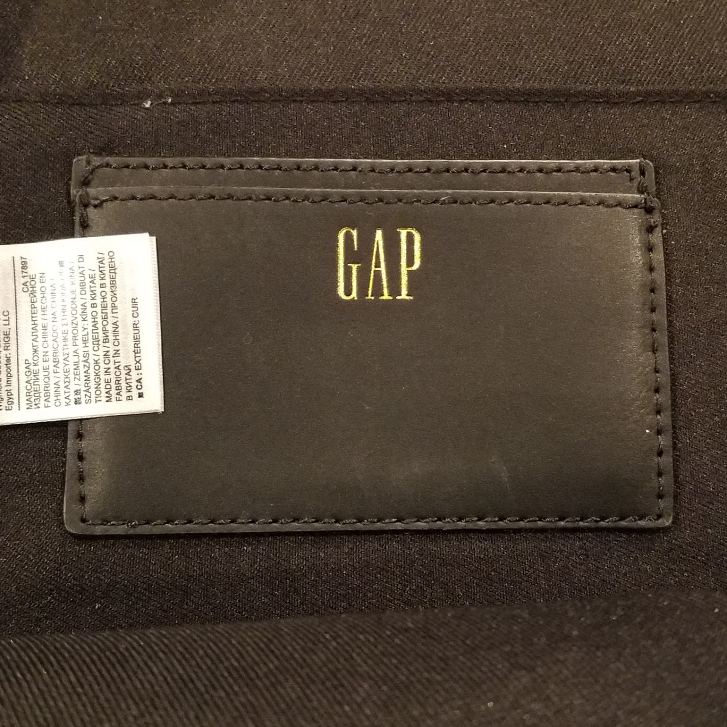 GAP Small Mini Backpack 11 Inch Womens Black Faux Synthetic Leather