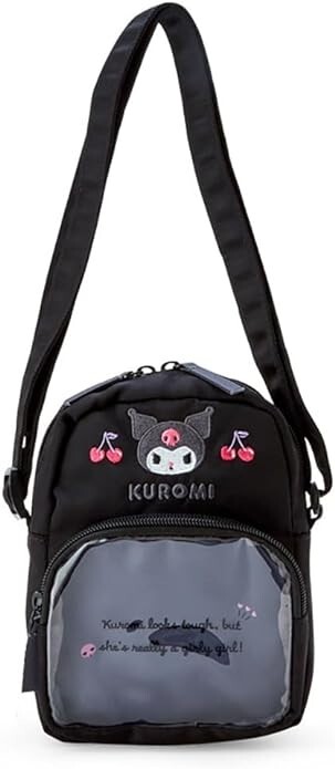 Sanrio Kids Shoulder Bag Kuromi 62.5-120cm Nylon, Polyester, PVC Black B-1