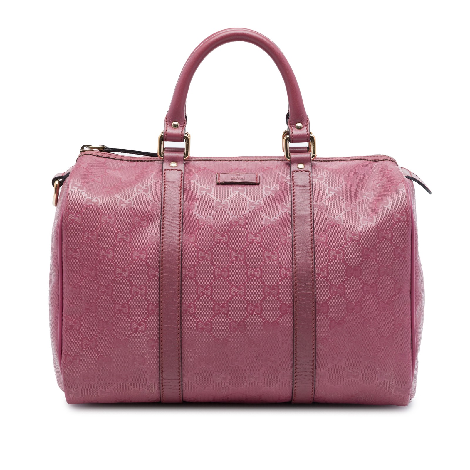 Gucci Medium GG Imprime Joy Boston Bag Pre-Loved Nude