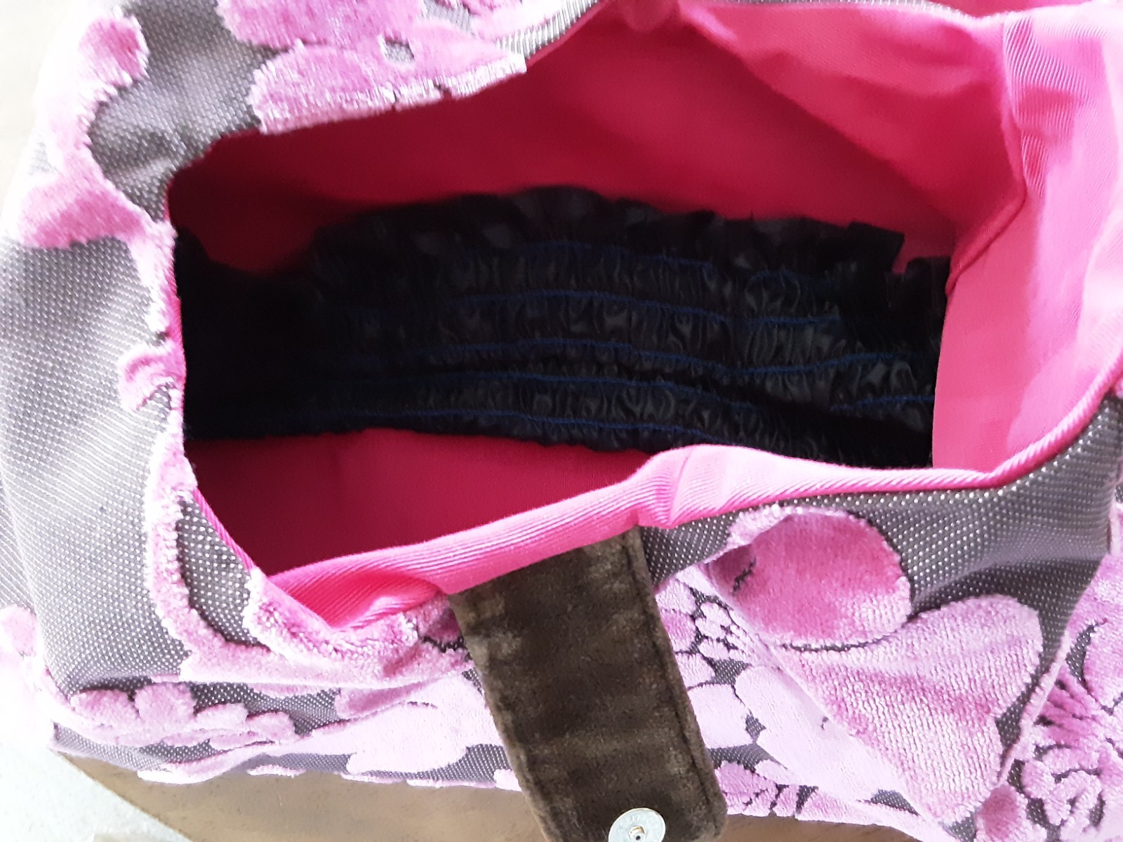 Offhand Designs Floral Triangle Shoulder Brocade Knitting Project Bag