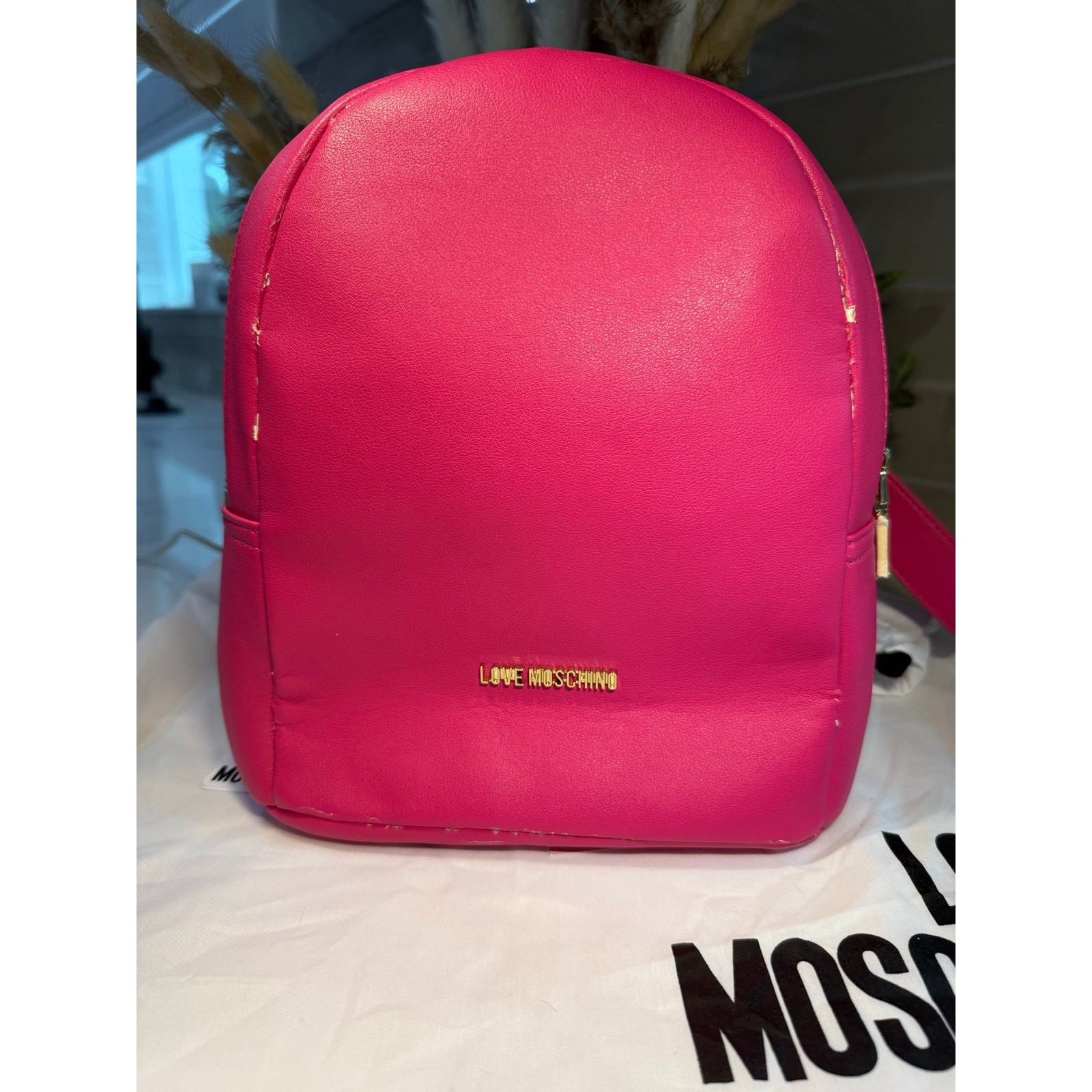 Love Moschino Faux Leather Backpack NWT FLAWED
