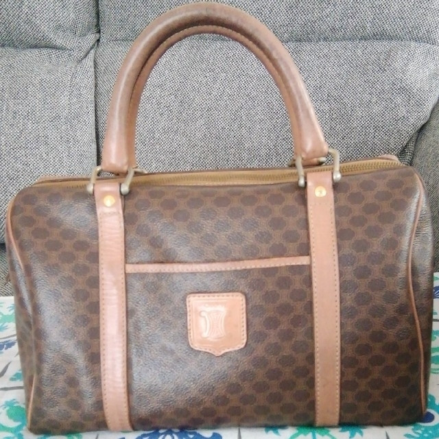 Celine Macadam Triomphe Mini Boston Handbag