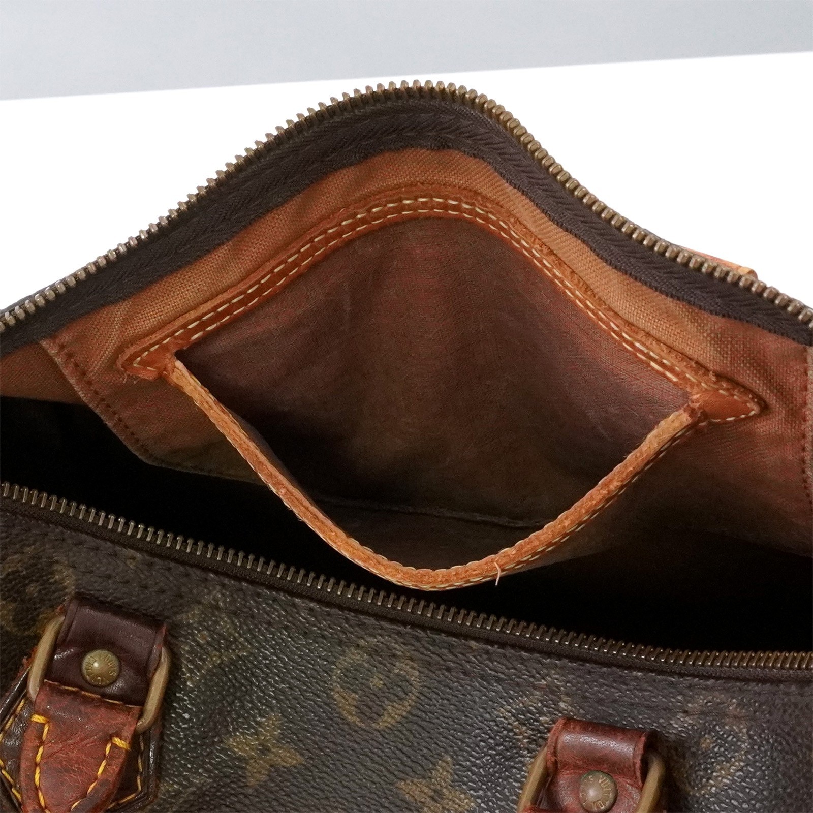LOUIS VUITTON LV Monogram Speedy 30 M41526 Hand Bag 891FC Brown Auth #58041A