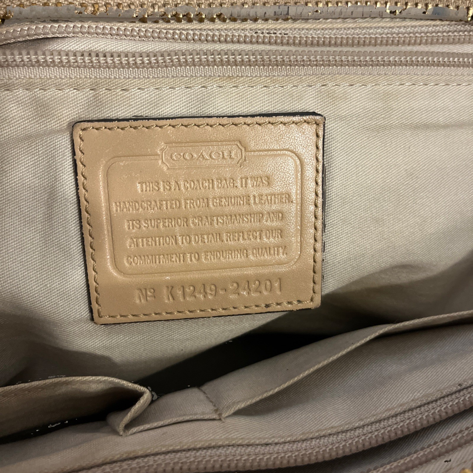 Coach Legacy Leather Candace Carryall 24201 Tan Shoulder Bag
