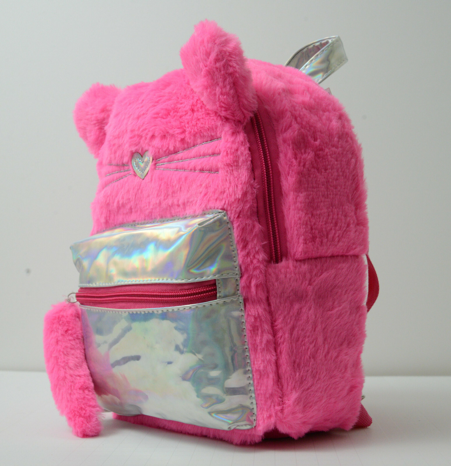 Cat Purse Mini Backpack 10″ Bag Fuzzy Plush Cat Ears Gift