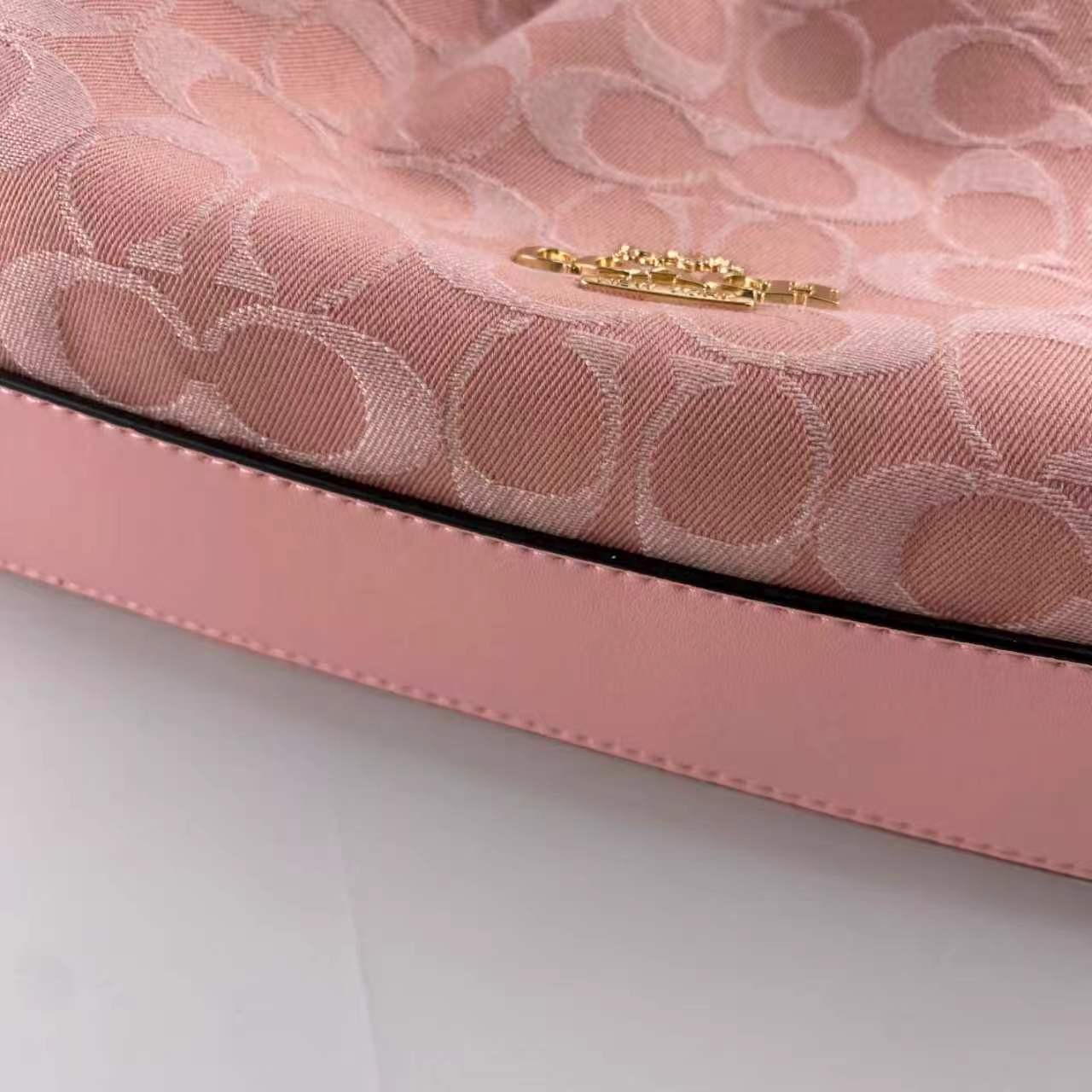 Coach CER68 Faye Shoulder Bag Light Pink Signature Denim Outlet 2WAY Japan